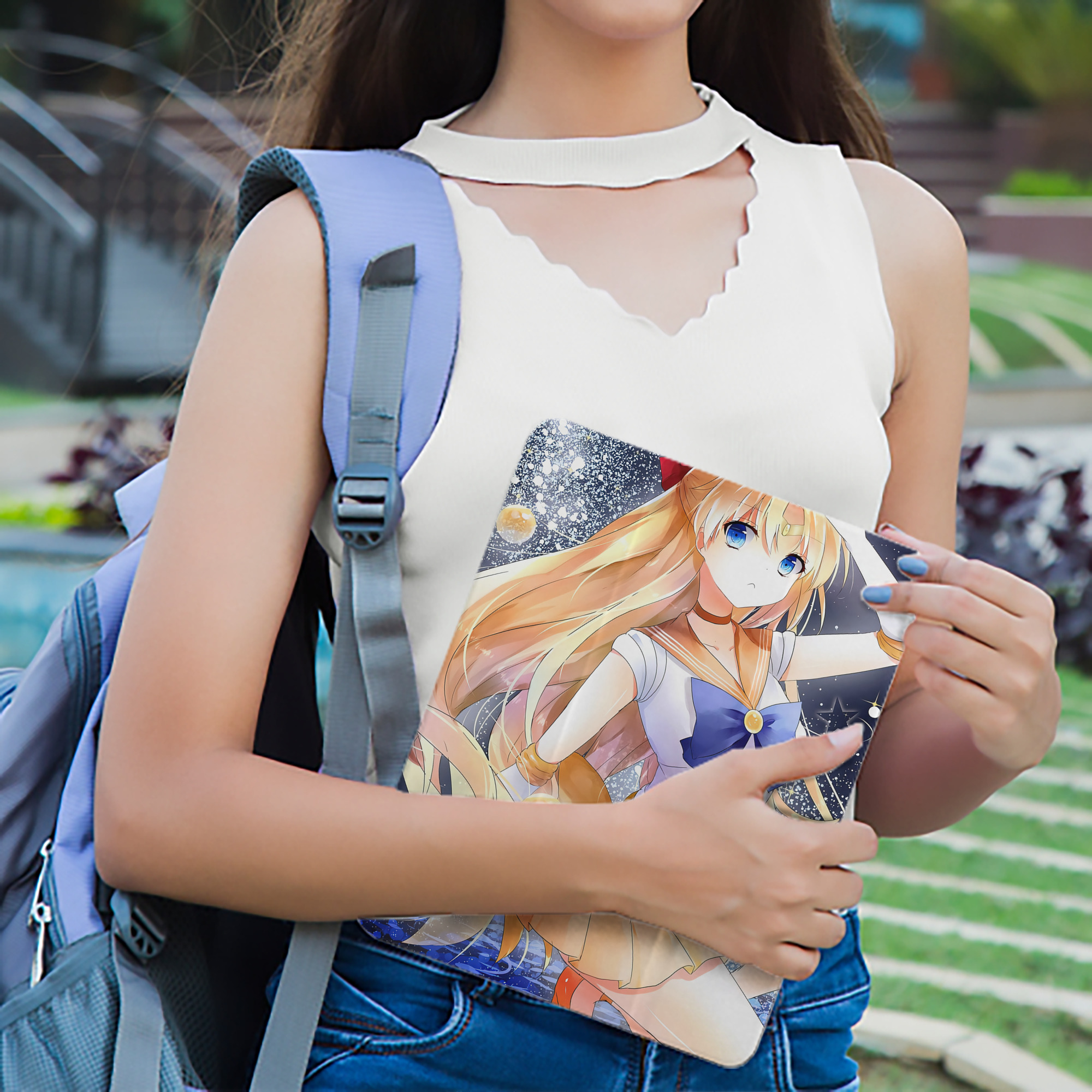 美少女戦士セーラームーン Sailor Moon IPad ケース ペン収納付き 三つ折りスタンド PUレザー×シリコン 対応機種9.5/10.5/10.9インチ