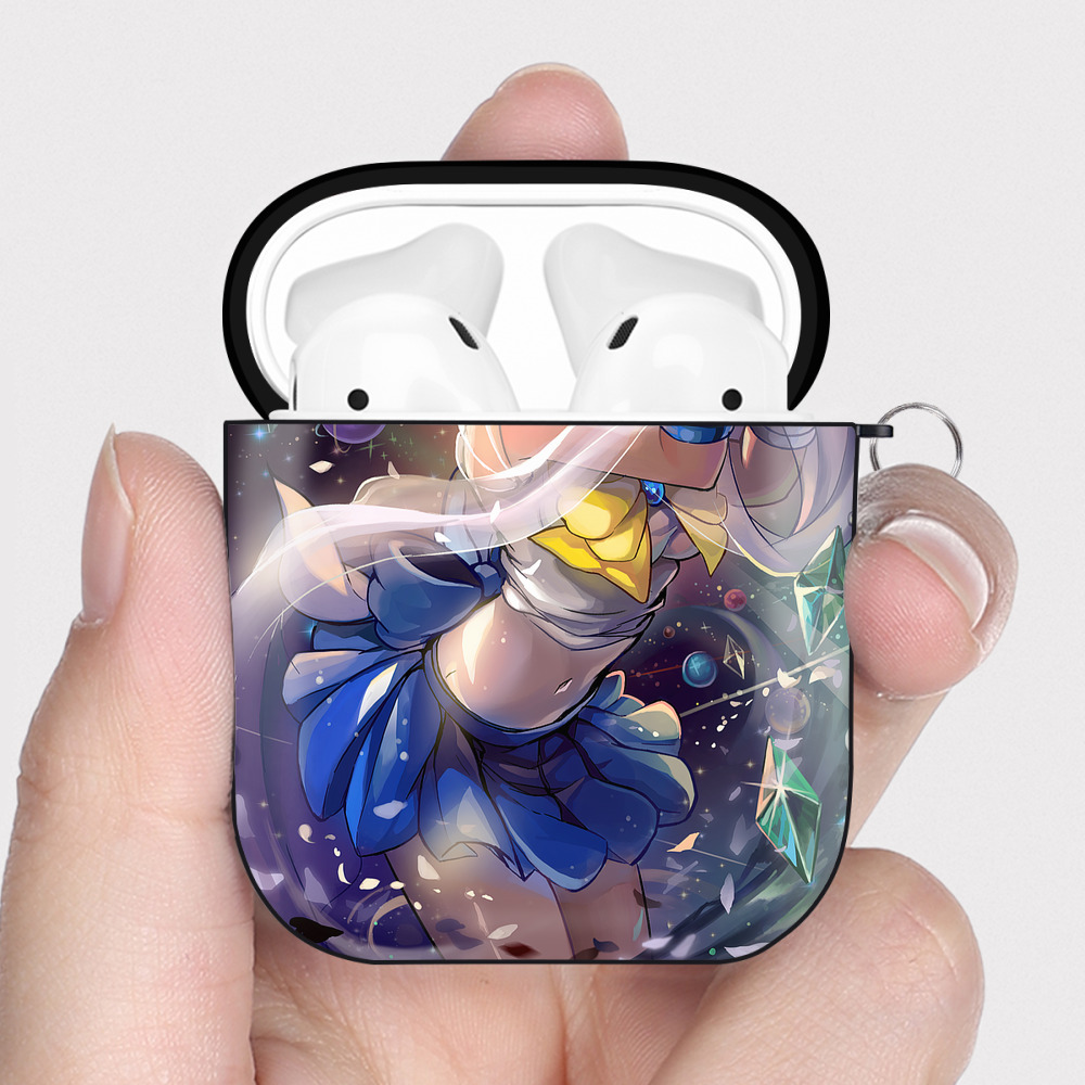 （画像用） 美少女戦士セーラームーン Sailor Moon AirPods 第2世代保護ケース ハードシェル ブラック 耐衝撃・防指紋・カラビナ付き