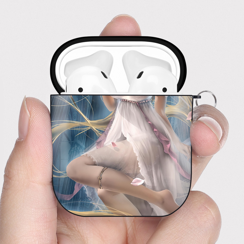 （画像用） 美少女戦士セーラームーン Sailor Moon AirPods 第2世代保護ケース ハードシェル ブラック 耐衝撃・防指紋・カラビナ付き