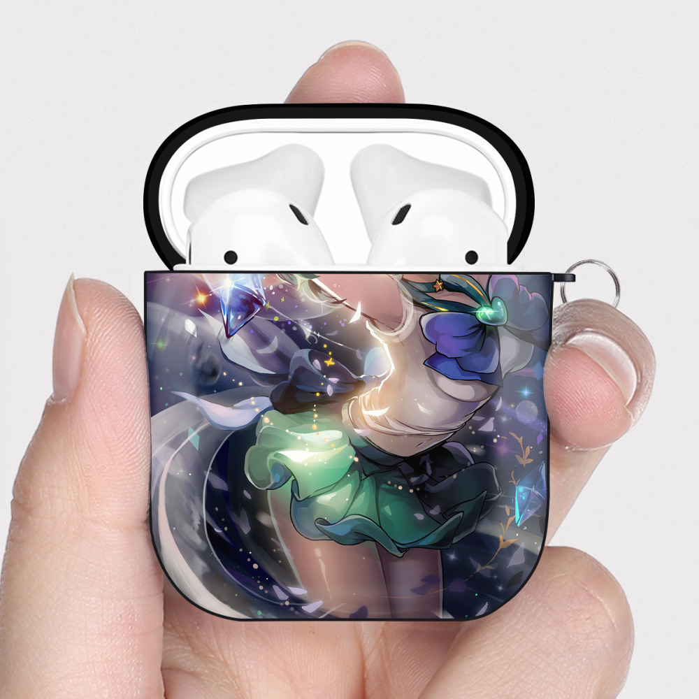 （画像用） 美少女戦士セーラームーン Sailor Moon AirPods 第2世代保護ケース ハードシェル ブラック 耐衝撃・防指紋・カラビナ付き