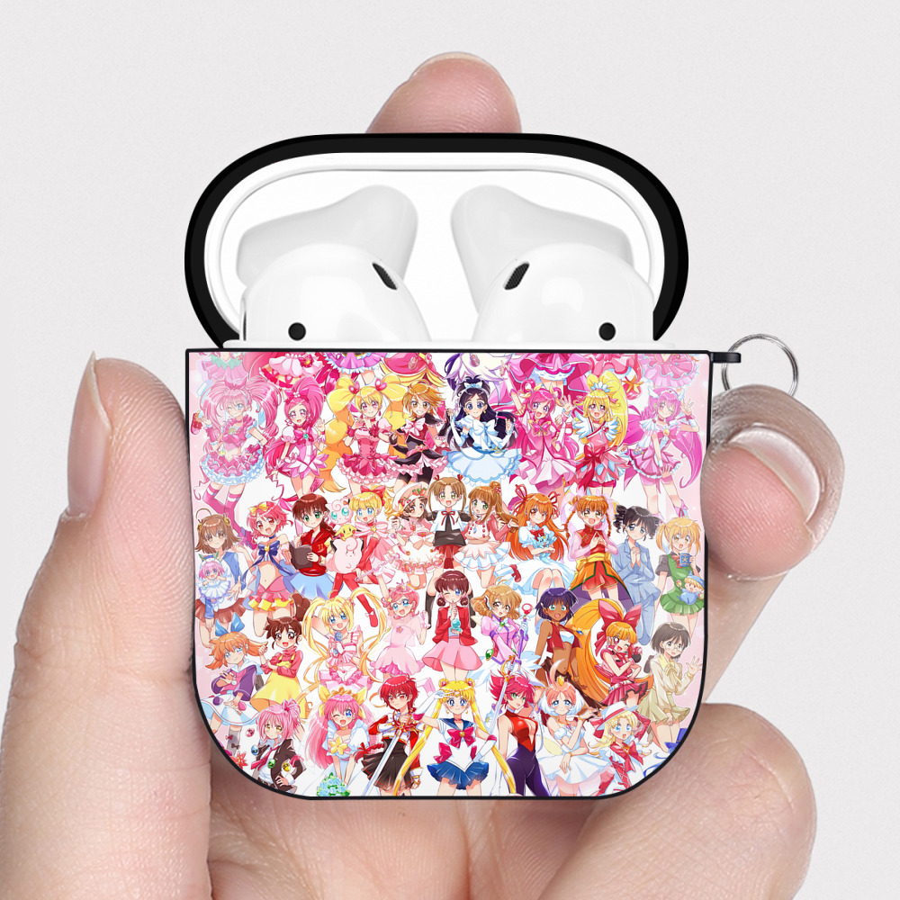 （画像用） 美少女戦士セーラームーン Sailor Moon AirPods 第2世代保護ケース ハードシェル ブラック 耐衝撃・防指紋・カラビナ付き