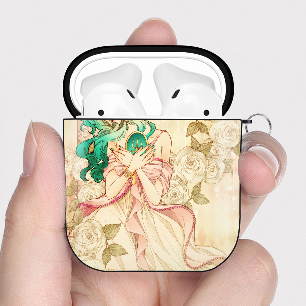 （画像用） 美少女戦士セーラームーン Sailor Moon AirPods 第2世代保護ケース ハードシェル ブラック 耐衝撃・防指紋・カラビナ付き