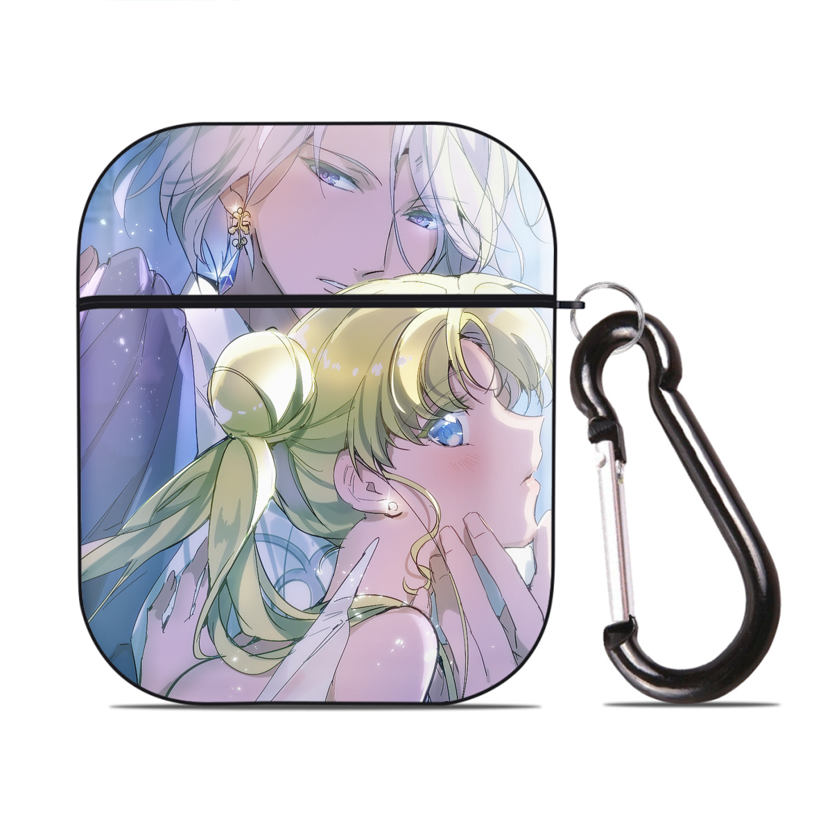 （画像用） 美少女戦士セーラームーン Sailor Moon AirPods 第2世代保護ケース ハードシェル ブラック 耐衝撃・防指紋・カラビナ付き
