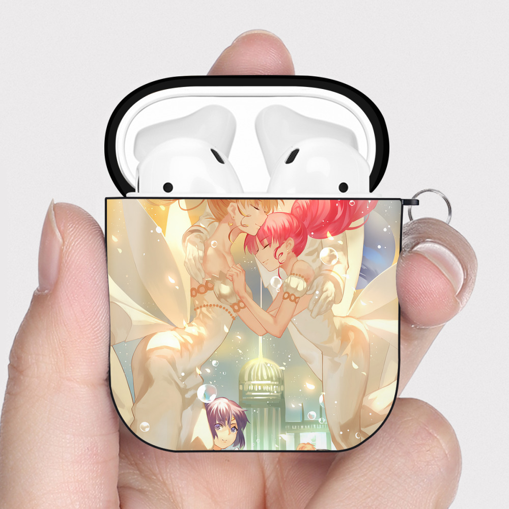 （画像用） 美少女戦士セーラームーン Sailor Moon AirPods 第2世代保護ケース ハードシェル ブラック 耐衝撃・防指紋・カラビナ付き