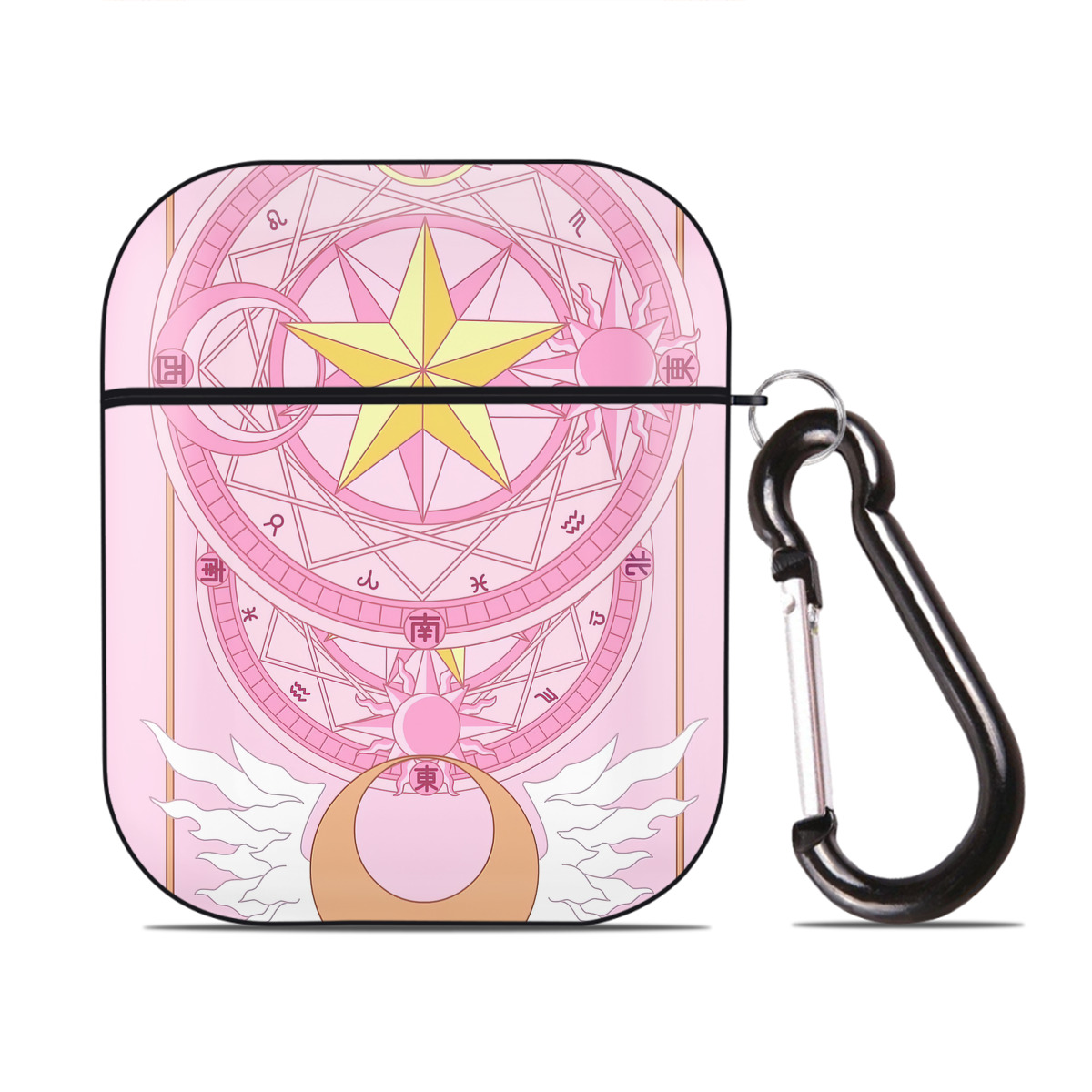 （画像用） 美少女戦士セーラームーン Sailor Moon AirPods 第2世代保護ケース ハードシェル ブラック 耐衝撃・防指紋・カラビナ付き