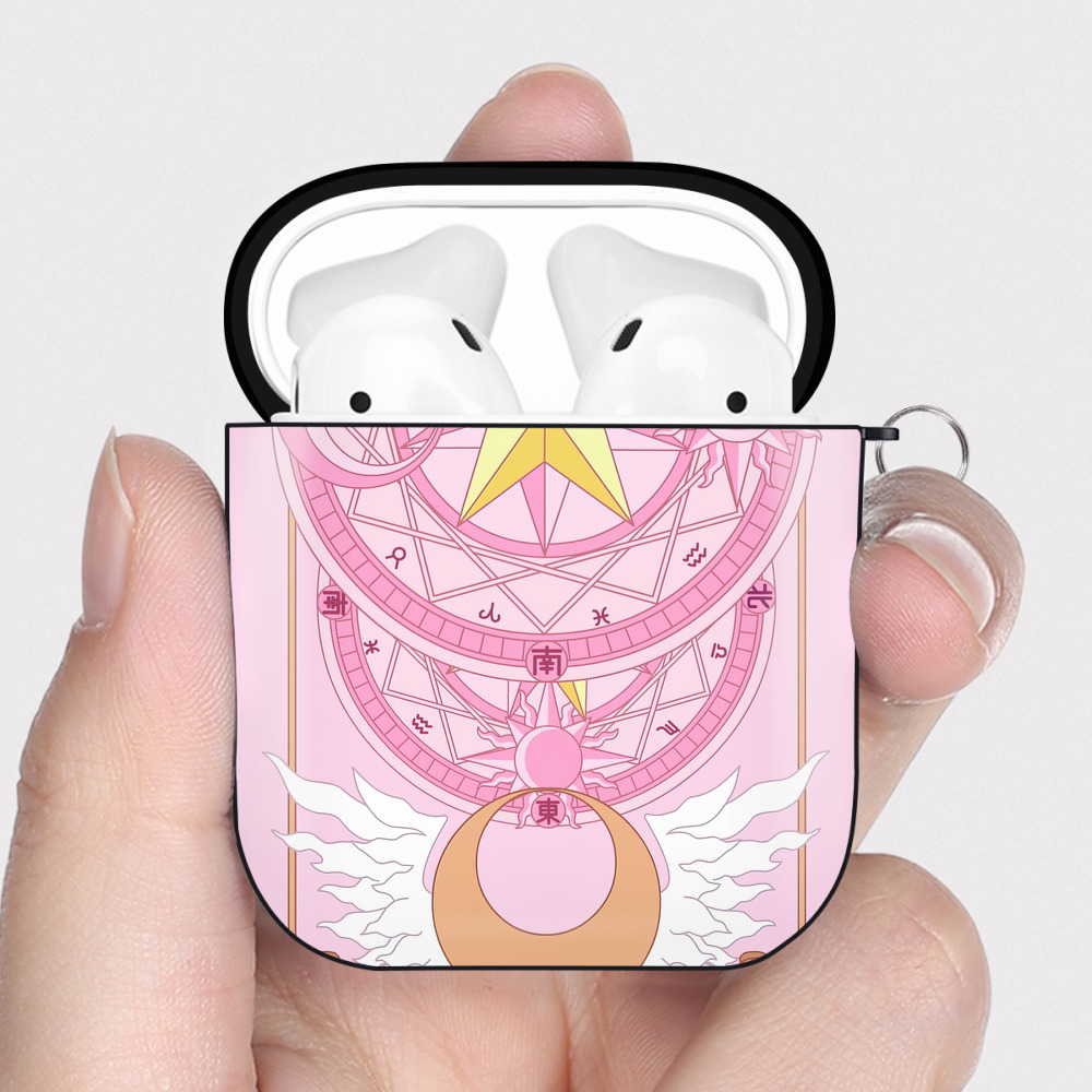 （画像用） 美少女戦士セーラームーン Sailor Moon AirPods 第2世代保護ケース ハードシェル ブラック 耐衝撃・防指紋・カラビナ付き