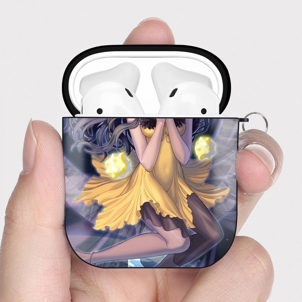 （画像用） 美少女戦士セーラームーン Sailor Moon AirPods 第2世代保護ケース ハードシェル ブラック 耐衝撃・防指紋・カラビナ付き