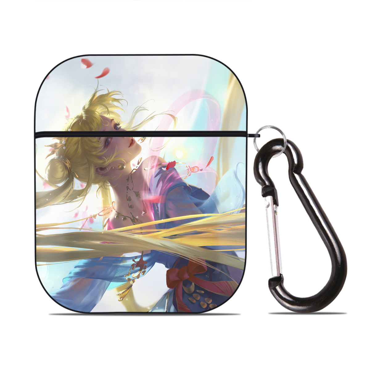 （画像用） 美少女戦士セーラームーン Sailor Moon AirPods 第2世代保護ケース ハードシェル ブラック 耐衝撃・防指紋・カラビナ付き