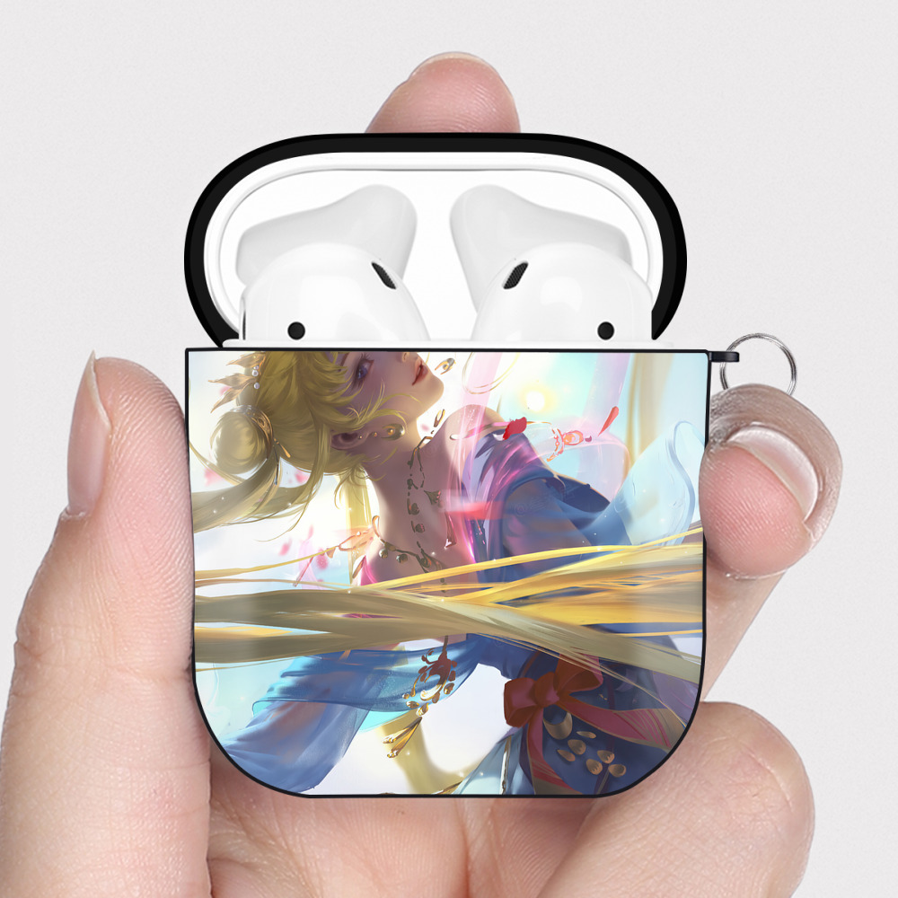 （画像用） 美少女戦士セーラームーン Sailor Moon AirPods 第2世代保護ケース ハードシェル ブラック 耐衝撃・防指紋・カラビナ付き