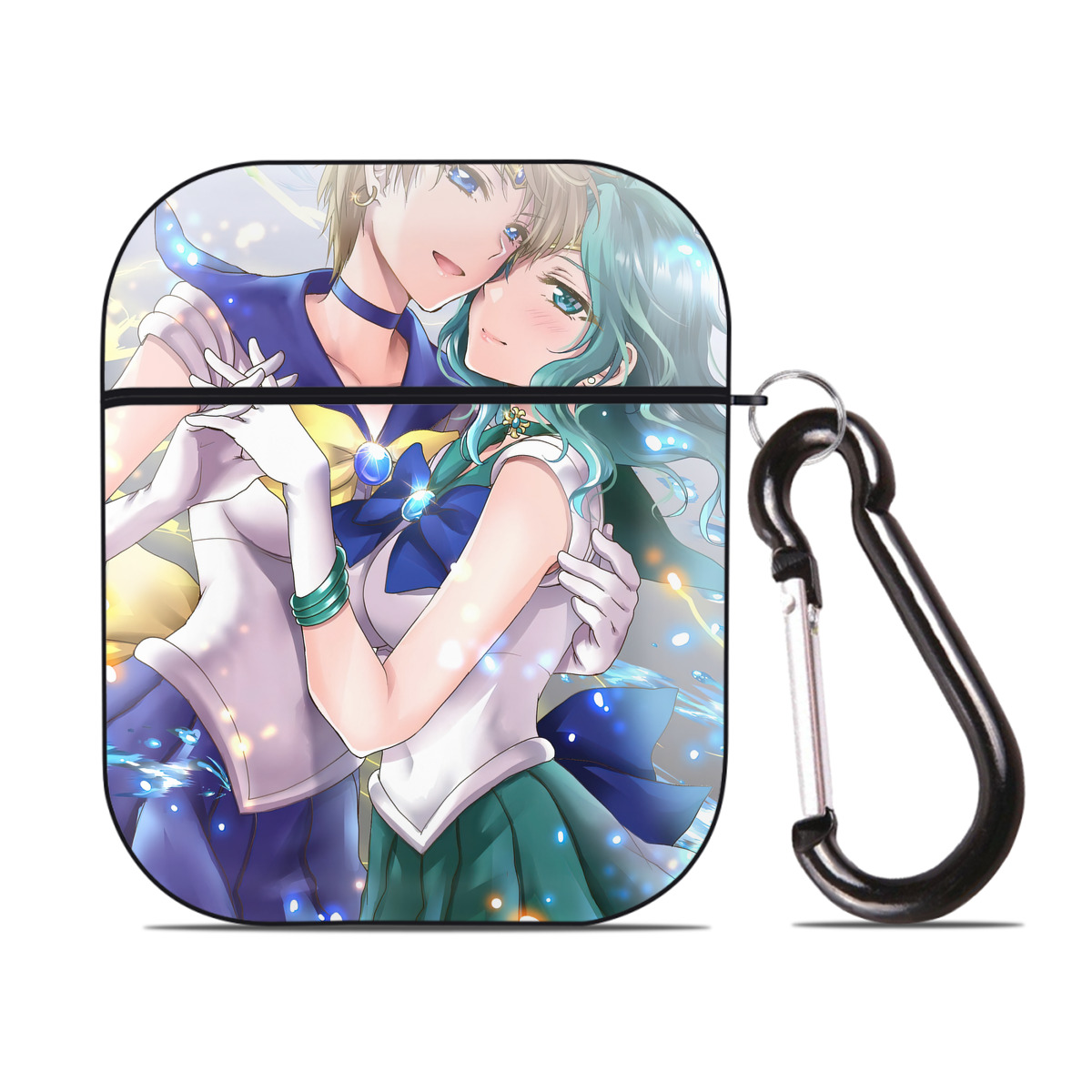 （画像用） 美少女戦士セーラームーン Sailor Moon AirPods 第2世代保護ケース ハードシェル ブラック 耐衝撃・防指紋・カラビナ付き