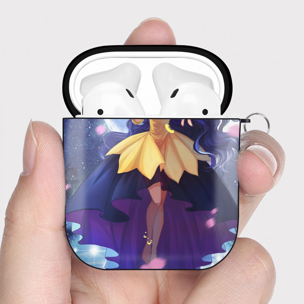 （画像用） 美少女戦士セーラームーン Sailor Moon AirPods 第2世代保護ケース ハードシェル ブラック 耐衝撃・防指紋・カラビナ付き
