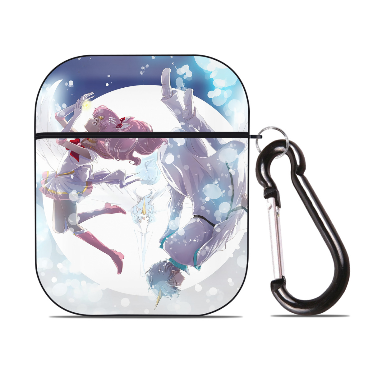 （画像用） 美少女戦士セーラームーン Sailor Moon AirPods 第2世代保護ケース ハードシェル ブラック 耐衝撃・防指紋・カラビナ付き
