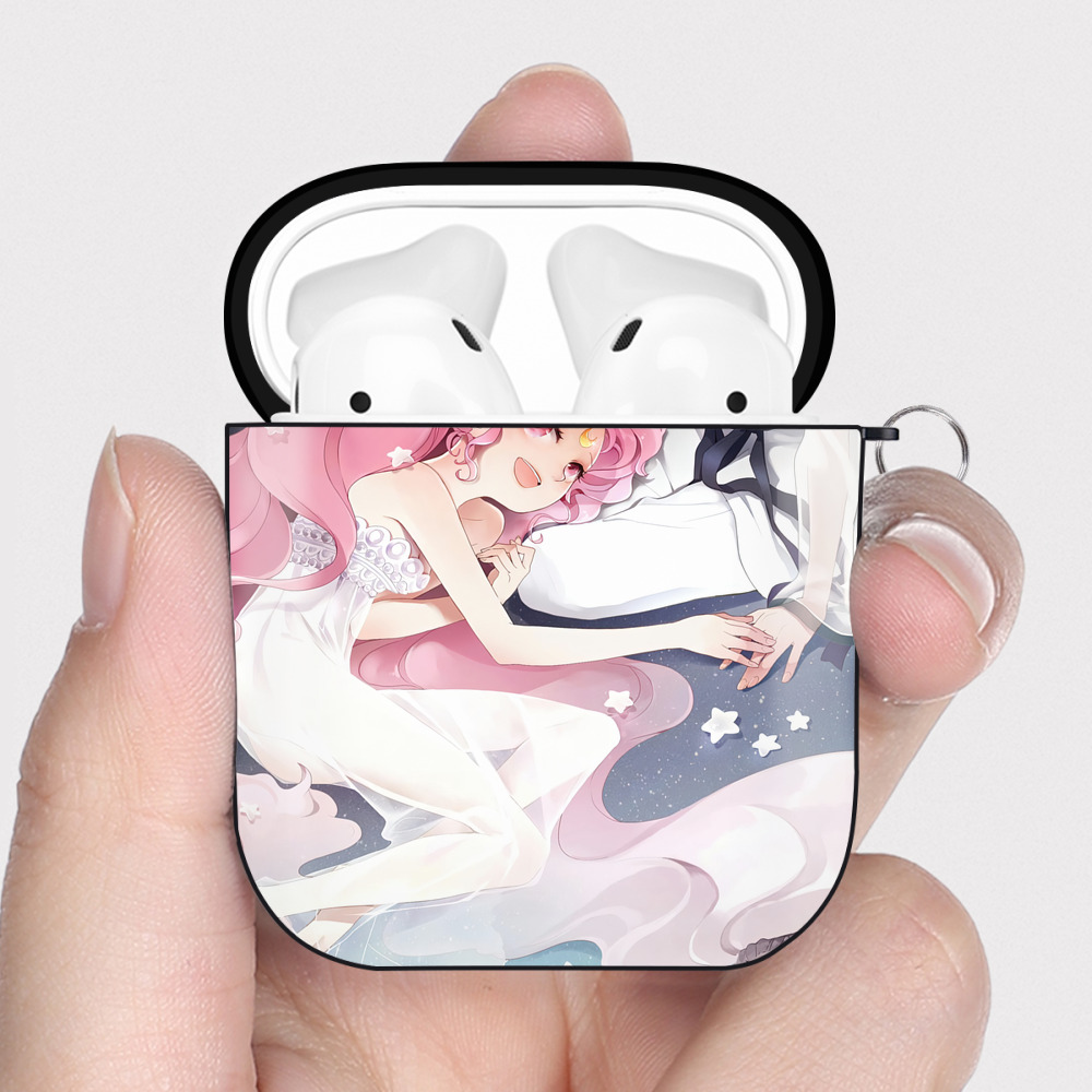 （画像用） 美少女戦士セーラームーン Sailor Moon AirPods 第2世代保護ケース ハードシェル ブラック 耐衝撃・防指紋・カラビナ付き