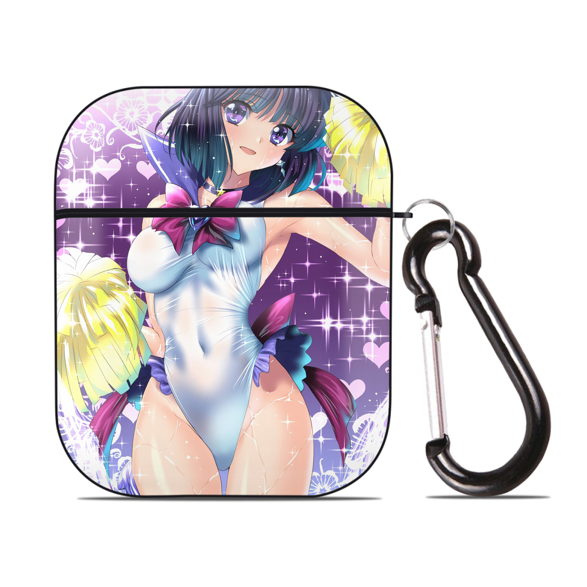 （画像用） 美少女戦士セーラームーン Sailor Moon AirPods 第2世代保護ケース ハードシェル ブラック 耐衝撃・防指紋・カラビナ付き