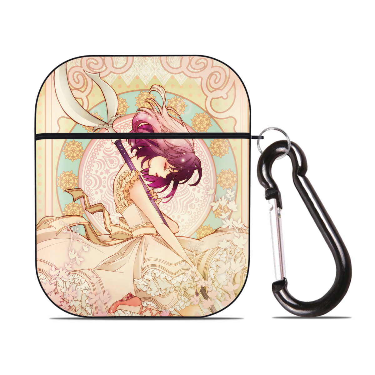 （画像用） 美少女戦士セーラームーン Sailor Moon AirPods 第2世代保護ケース ハードシェル ブラック 耐衝撃・防指紋・カラビナ付き