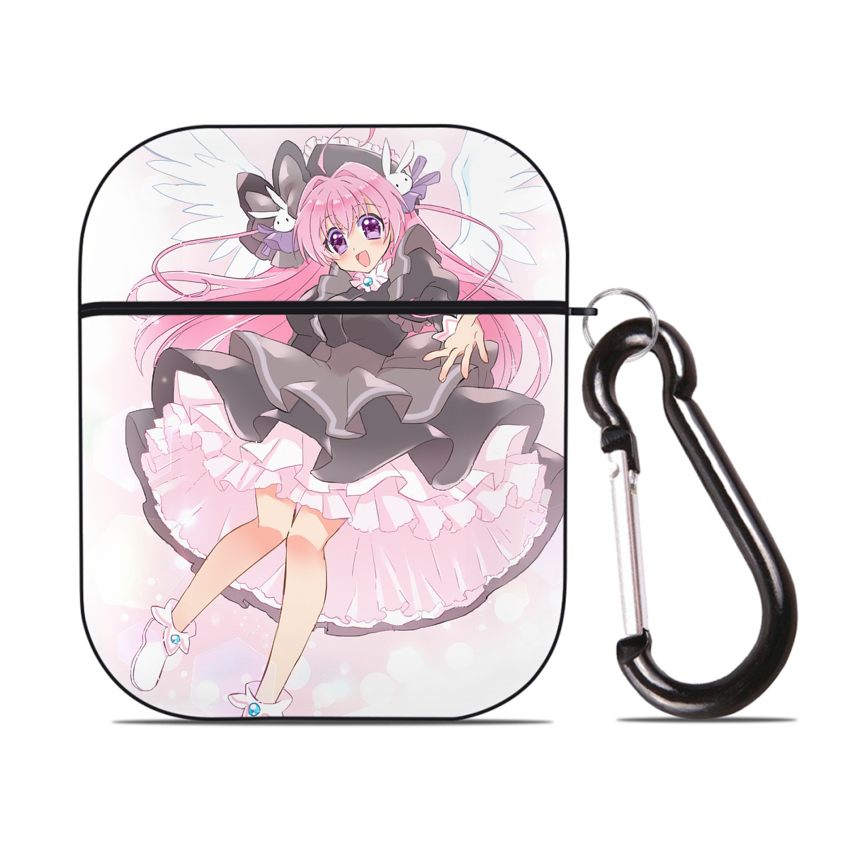 （画像用） 美少女戦士セーラームーン Sailor Moon AirPods 第2世代保護ケース ハードシェル ブラック 耐衝撃・防指紋・カラビナ付き