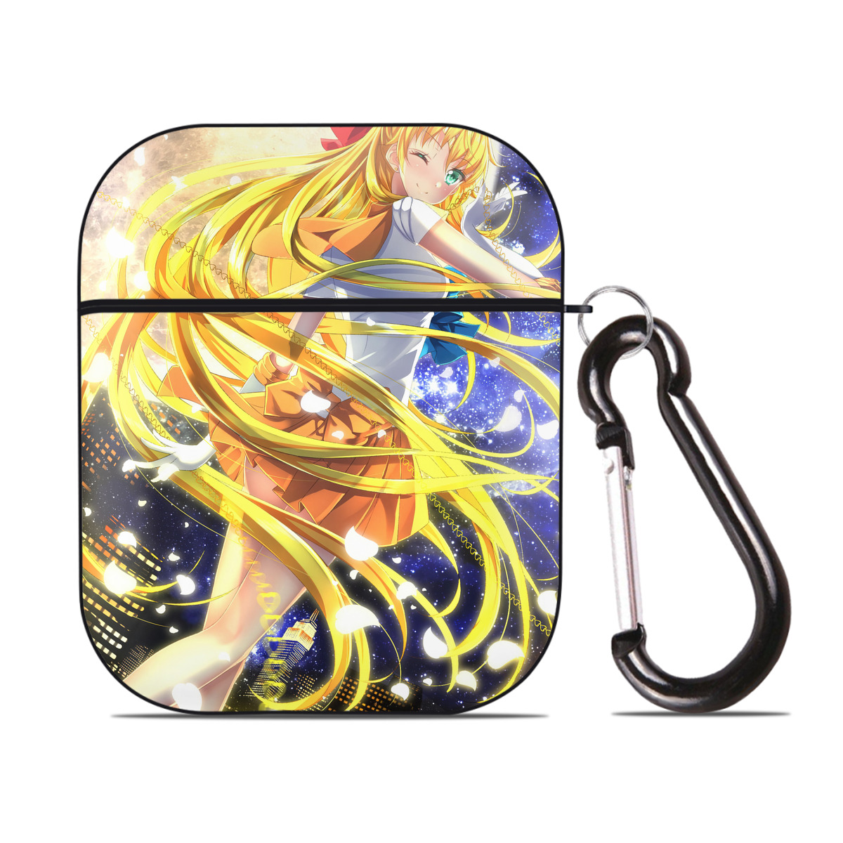 （画像用） 美少女戦士セーラームーン Sailor Moon AirPods 第2世代保護ケース ハードシェル ブラック 耐衝撃・防指紋・カラビナ付き