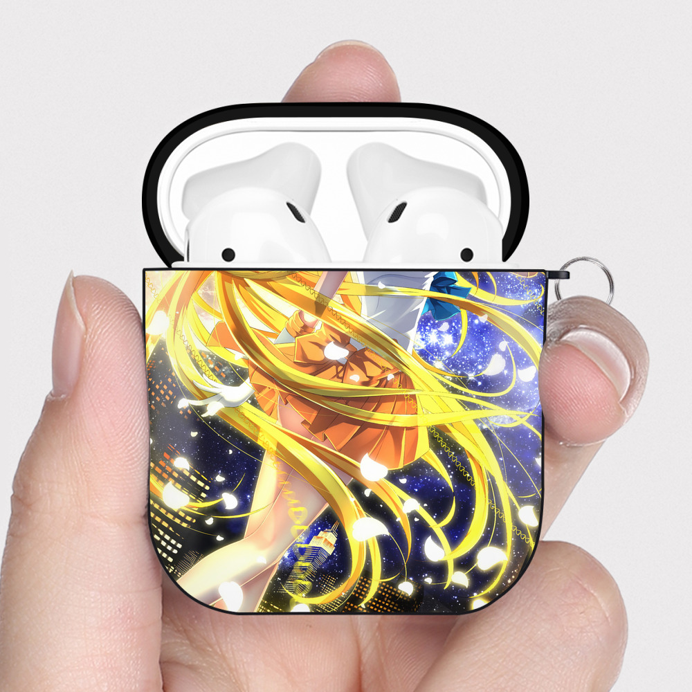 （画像用） 美少女戦士セーラームーン Sailor Moon AirPods 第2世代保護ケース ハードシェル ブラック 耐衝撃・防指紋・カラビナ付き