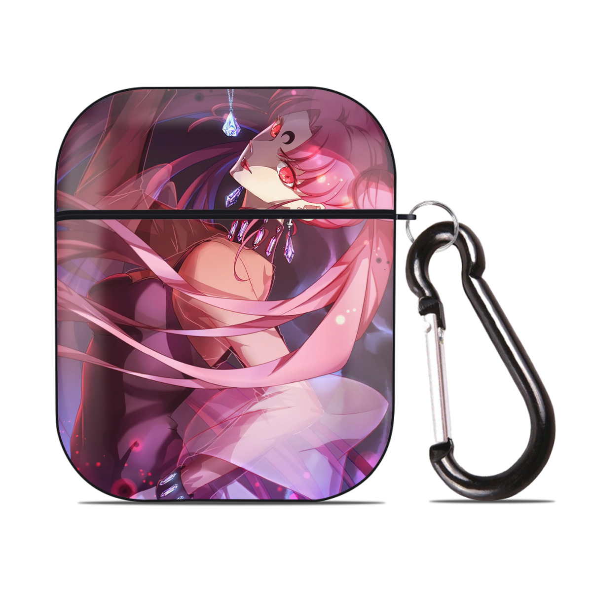 （画像用） 美少女戦士セーラームーン Sailor Moon AirPods 第2世代保護ケース ハードシェル ブラック 耐衝撃・防指紋・カラビナ付き