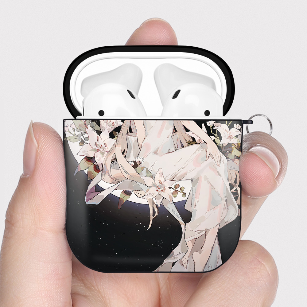 （画像用） 美少女戦士セーラームーン Sailor Moon AirPods 第2世代保護ケース ハードシェル ブラック 耐衝撃・防指紋・カラビナ付き