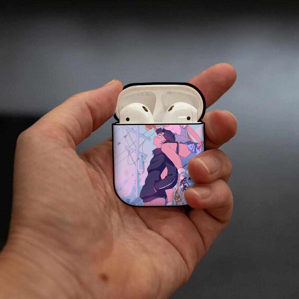美少女戦士セーラームーン Sailor Moon AirPods 第2世代保護ケース ハードシェル ブラック 耐衝撃・防指紋・カラビナ付き