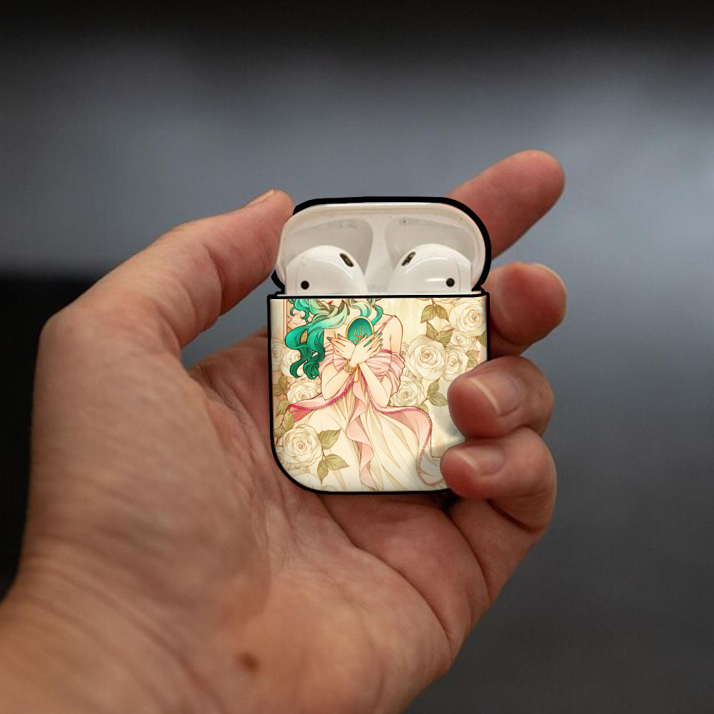 美少女戦士セーラームーン Sailor Moon AirPods 第2世代保護ケース ハードシェル ブラック 耐衝撃・防指紋・カラビナ付き