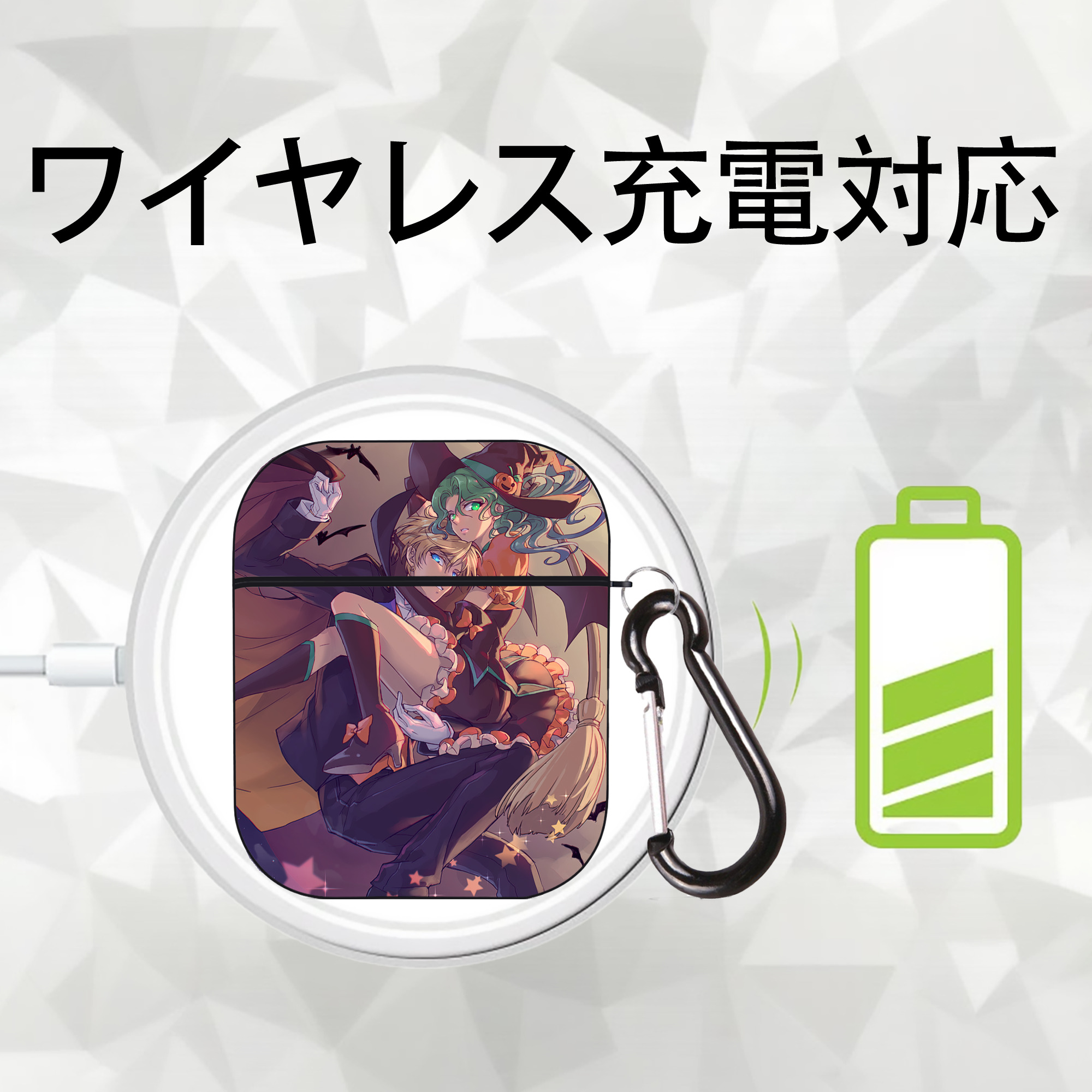 美少女戦士セーラームーン Sailor Moon AirPods 第2世代保護ケース ハードシェル ブラック 耐衝撃・防指紋・カラビナ付き