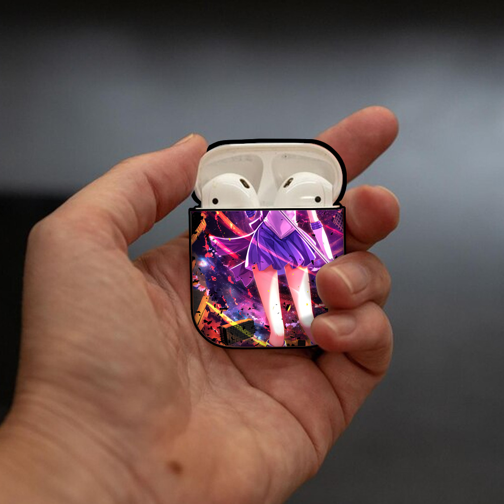 美少女戦士セーラームーン Sailor Moon AirPods 第2世代保護ケース ハードシェル ブラック 耐衝撃・防指紋・カラビナ付き