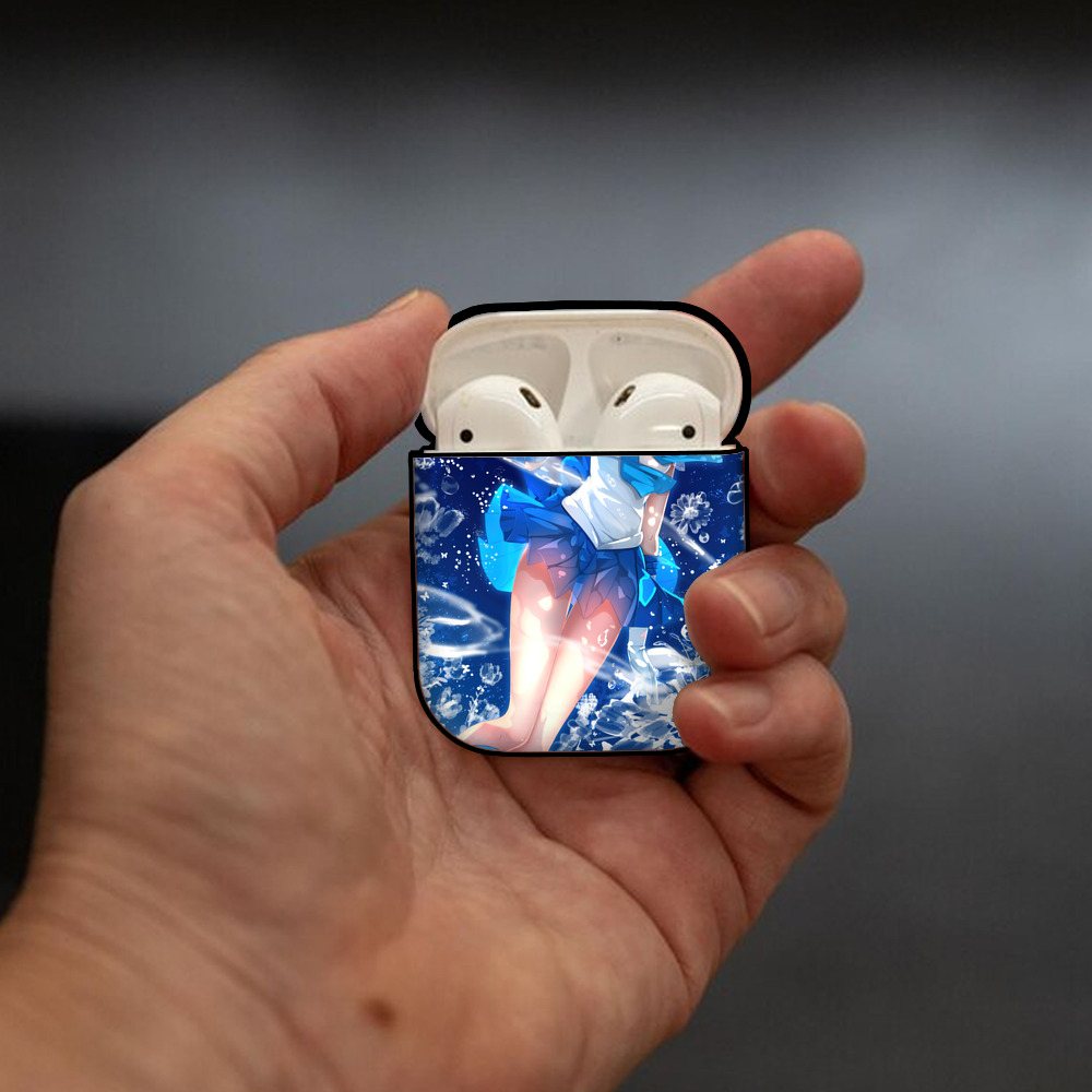 美少女戦士セーラームーン Sailor Moon AirPods 第2世代保護ケース ハードシェル ブラック 耐衝撃・防指紋・カラビナ付き
