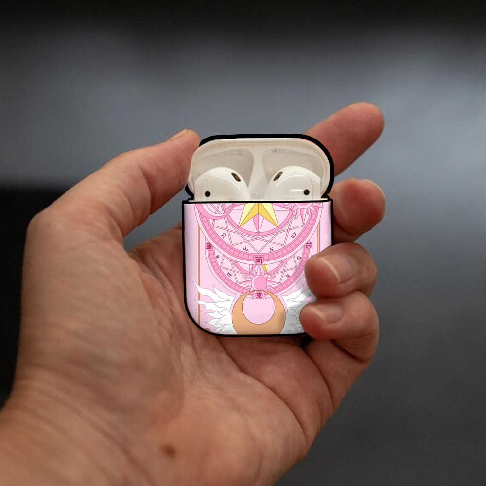 美少女戦士セーラームーン Sailor Moon AirPods 第2世代保護ケース ハードシェル ブラック 耐衝撃・防指紋・カラビナ付き