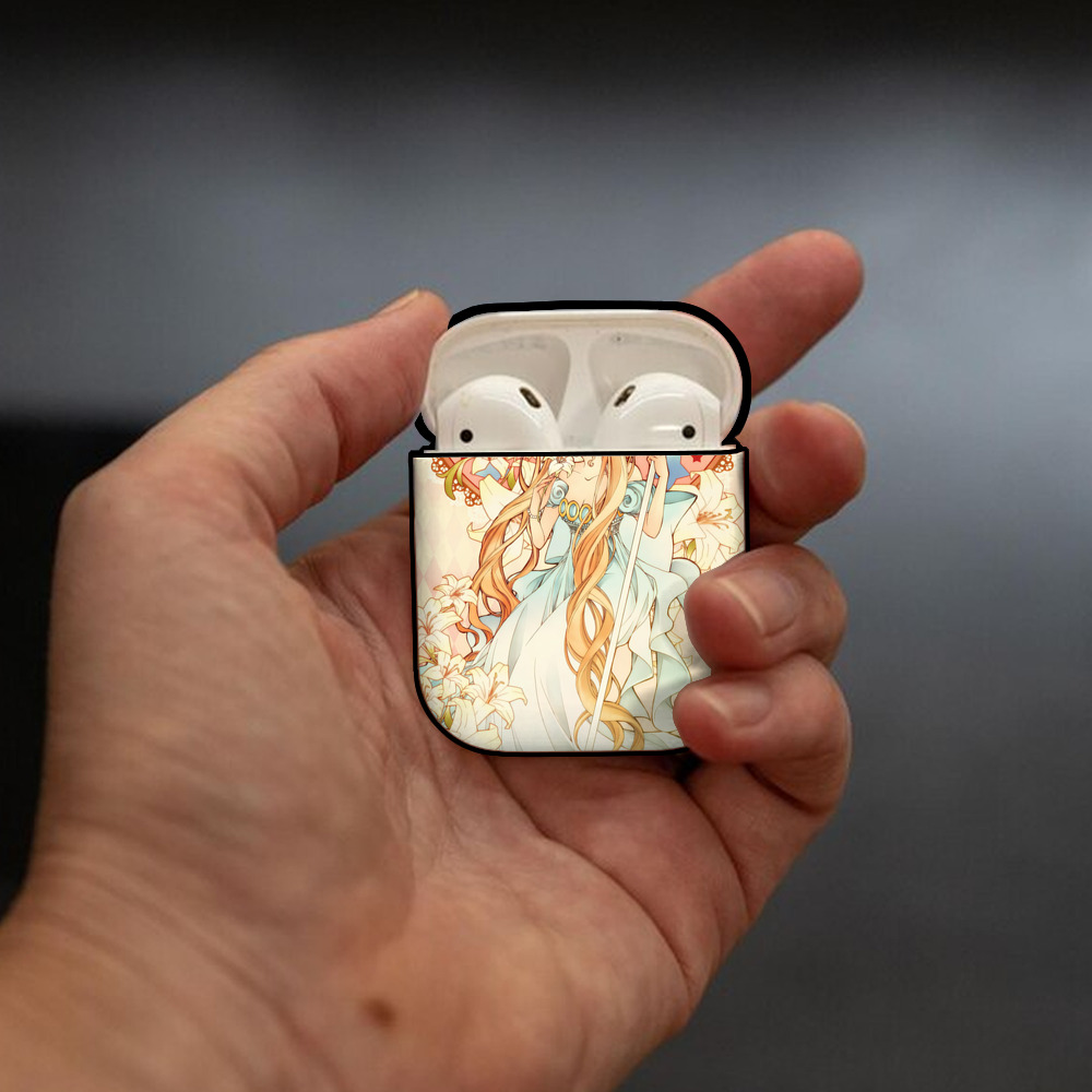 美少女戦士セーラームーン Sailor Moon AirPods 第2世代保護ケース ハードシェル ブラック 耐衝撃・防指紋・カラビナ付き