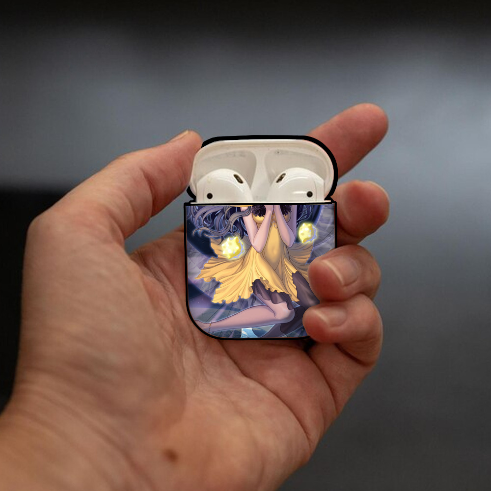 美少女戦士セーラームーン Sailor Moon AirPods 第2世代保護ケース ハードシェル ブラック 耐衝撃・防指紋・カラビナ付き