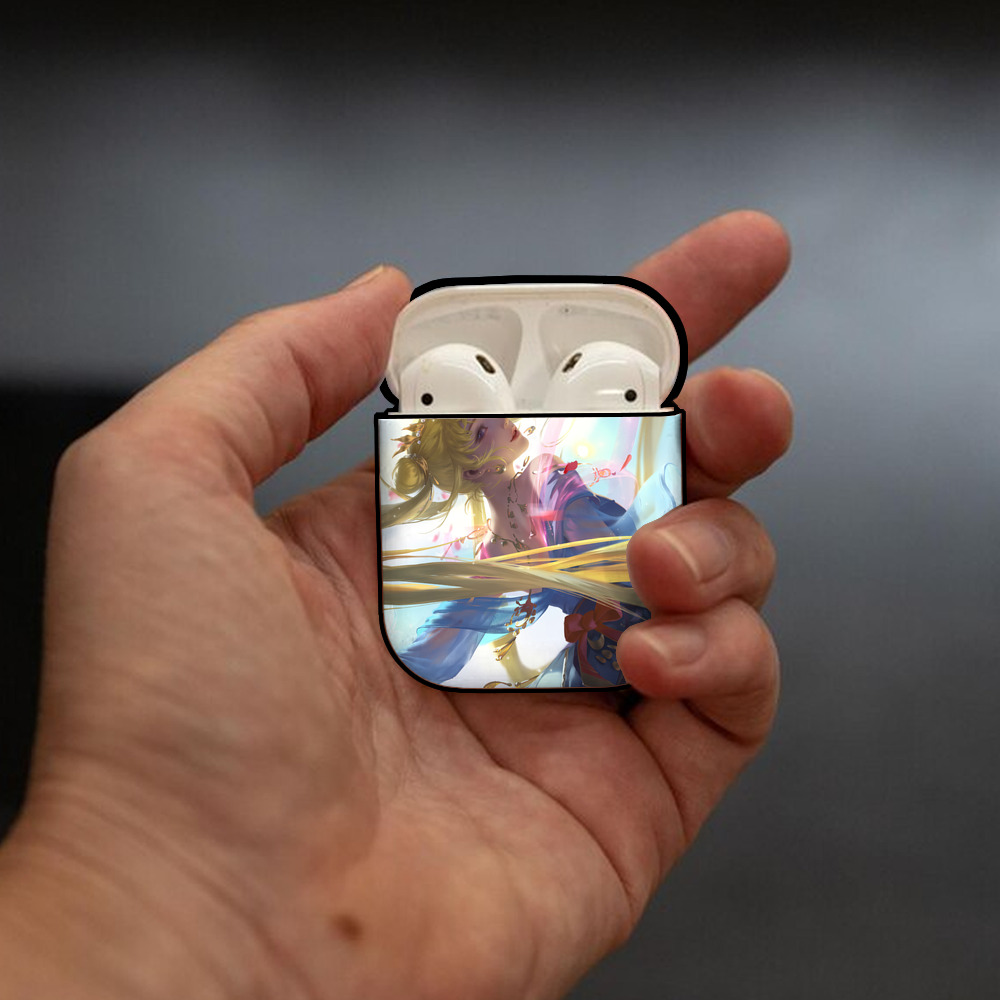 美少女戦士セーラームーン Sailor Moon AirPods 第2世代保護ケース ハードシェル ブラック 耐衝撃・防指紋・カラビナ付き