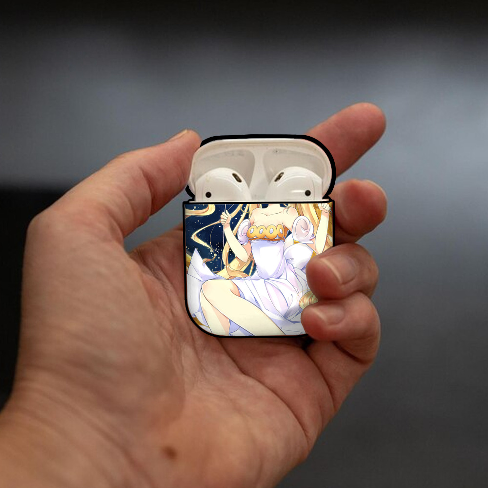 美少女戦士セーラームーン Sailor Moon AirPods 第2世代保護ケース ハードシェル ブラック 耐衝撃・防指紋・カラビナ付き