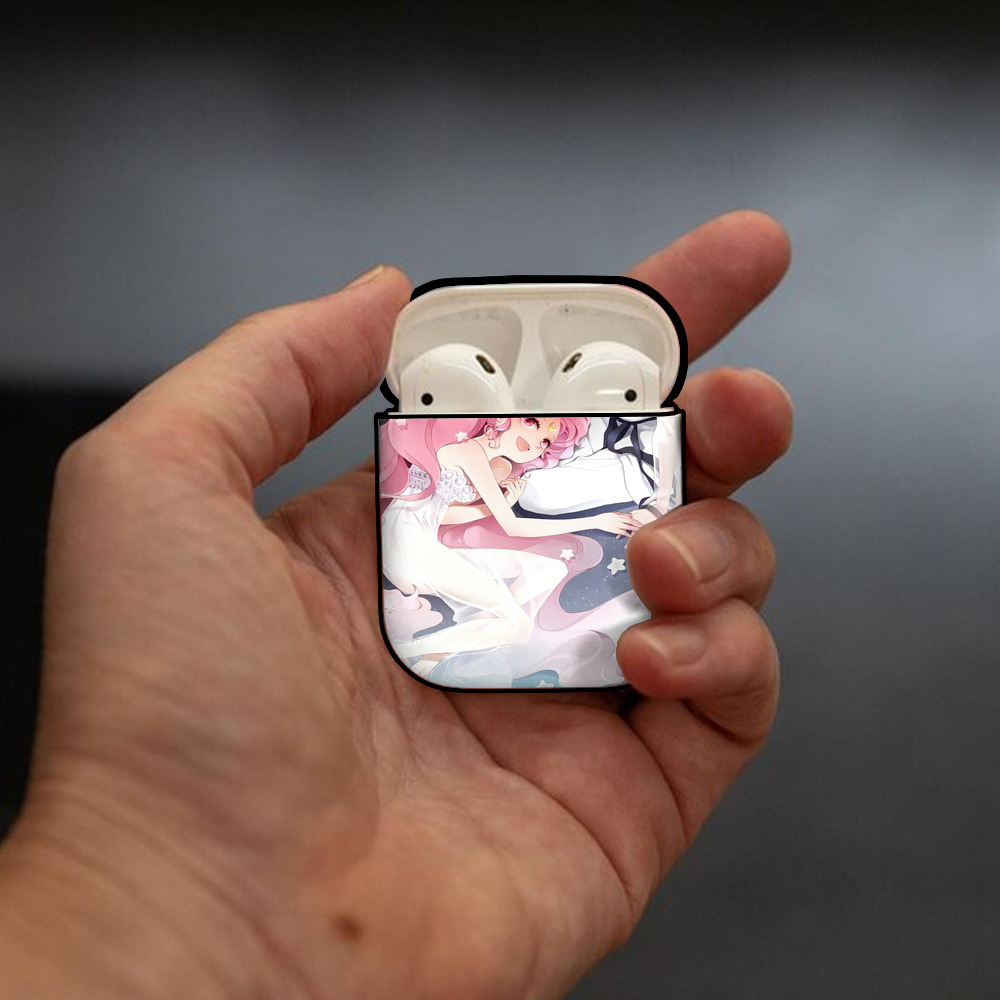 美少女戦士セーラームーン Sailor Moon AirPods 第2世代保護ケース ハードシェル ブラック 耐衝撃・防指紋・カラビナ付き