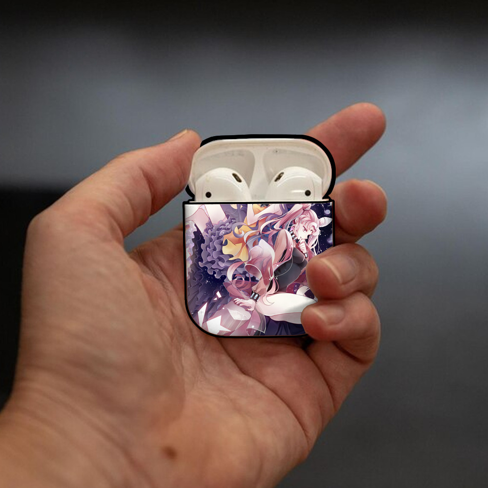 美少女戦士セーラームーン Sailor Moon AirPods 第2世代保護ケース ハードシェル ブラック 耐衝撃・防指紋・カラビナ付き