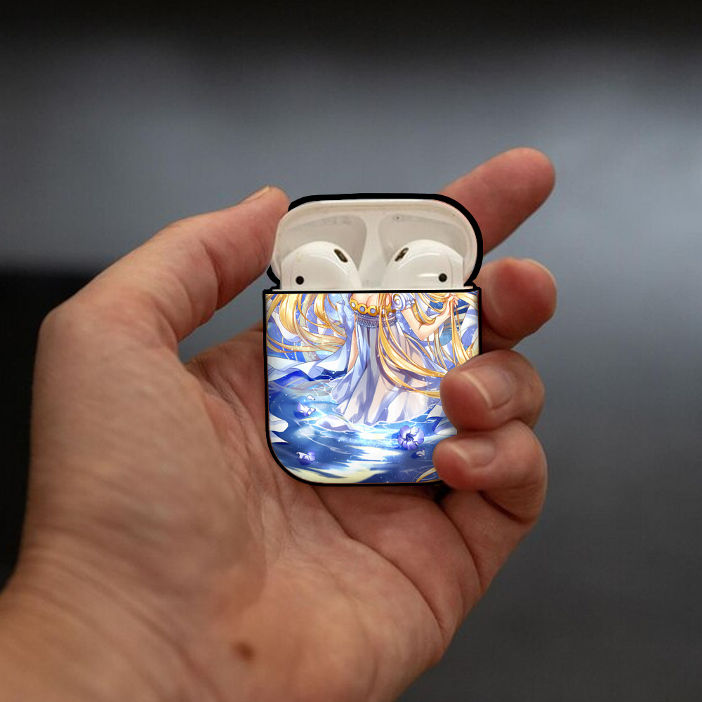 美少女戦士セーラームーン Sailor Moon AirPods 第2世代保護ケース ハードシェル ブラック 耐衝撃・防指紋・カラビナ付き