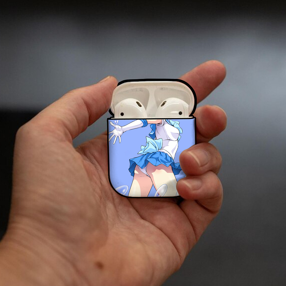 美少女戦士セーラームーン Sailor Moon AirPods 第2世代保護ケース ハードシェル ブラック 耐衝撃・防指紋・カラビナ付き