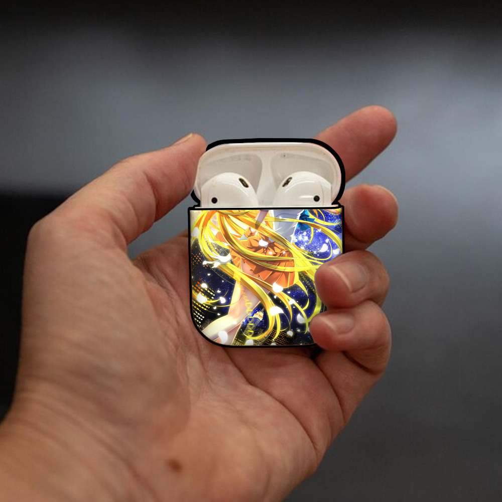 美少女戦士セーラームーン Sailor Moon AirPods 第2世代保護ケース ハードシェル ブラック 耐衝撃・防指紋・カラビナ付き
