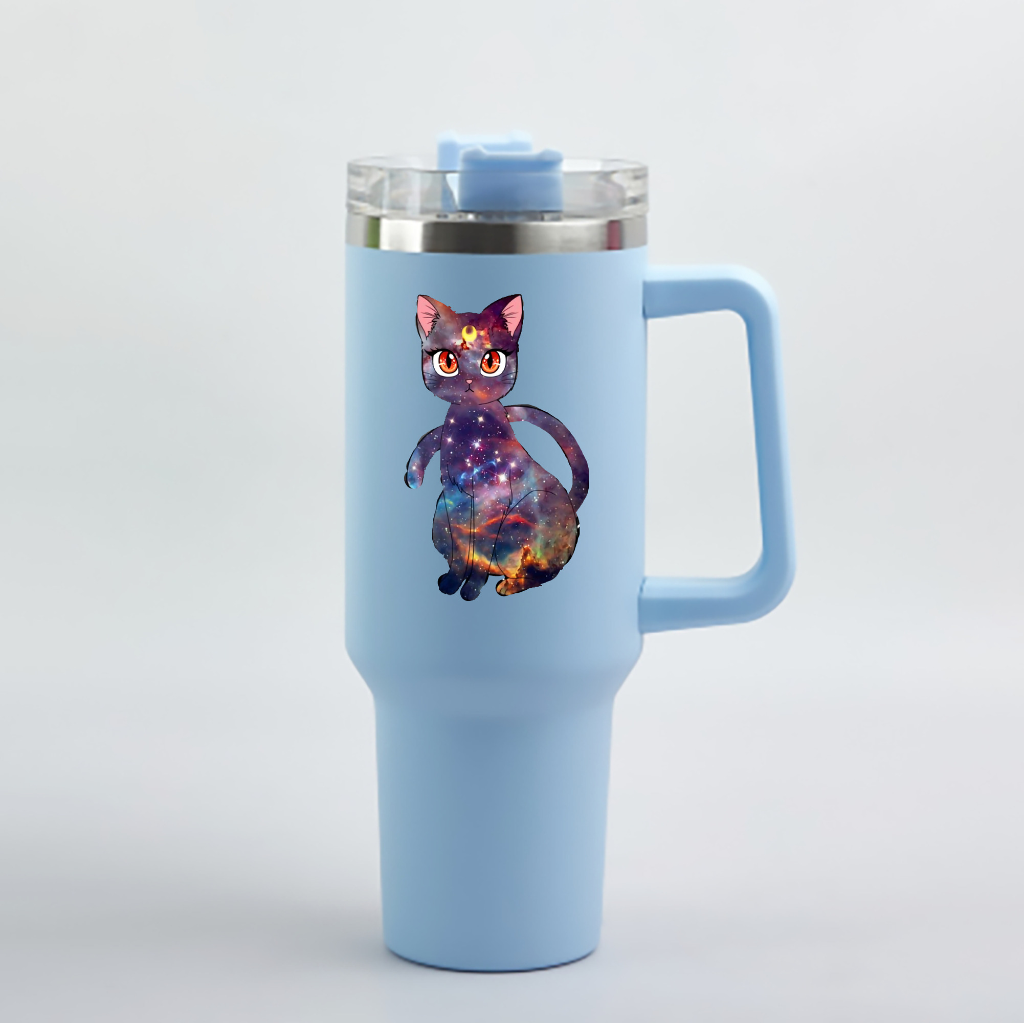 （画像用） 美少女戦士セーラームーン Sailor Moon 1200mL車用タンブラー - クリスタルステッカー（プラスチックストロー付き）