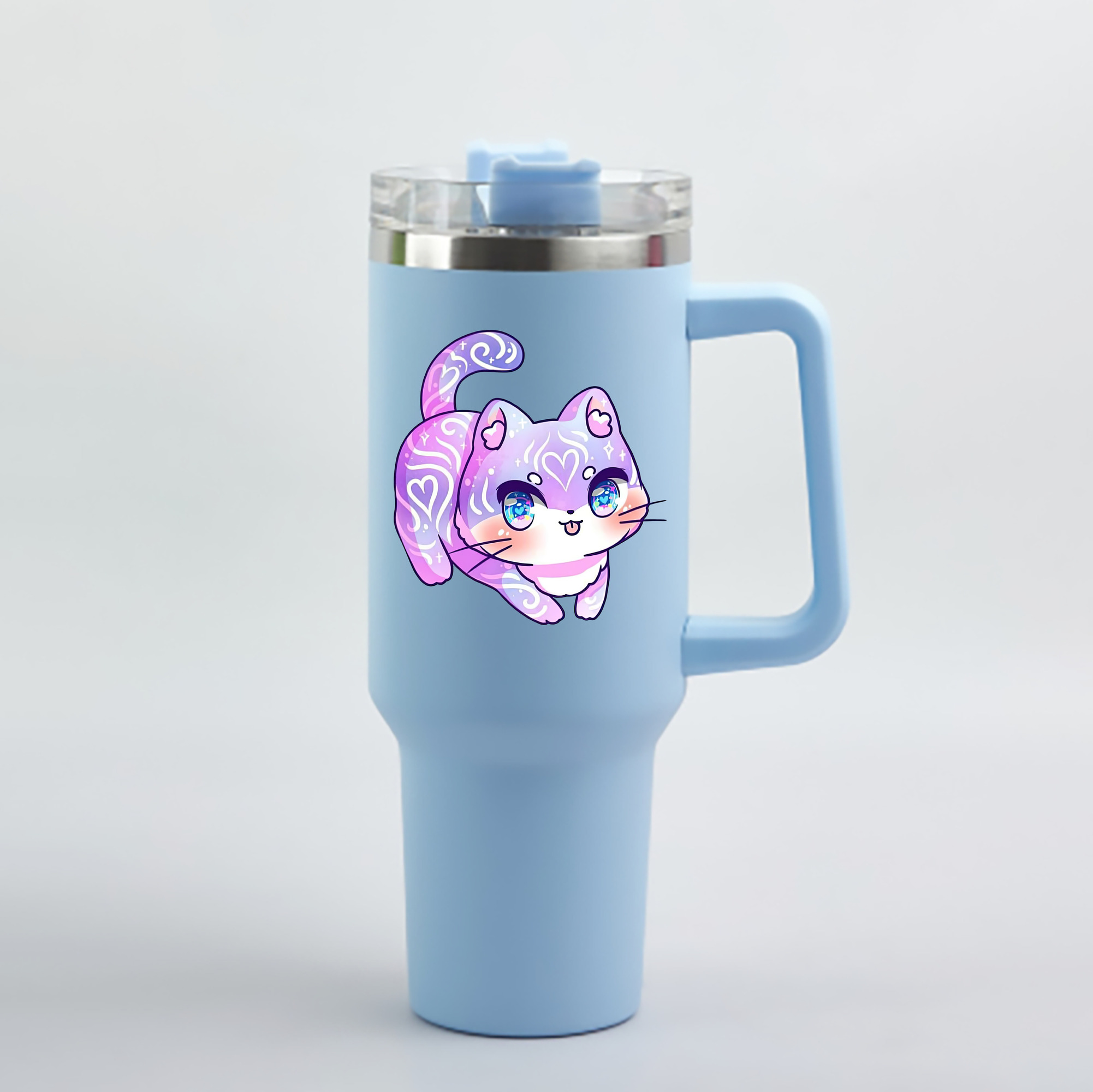 （画像用） 美少女戦士セーラームーン Sailor Moon 1200mL車用タンブラー - クリスタルステッカー（プラスチックストロー付き）