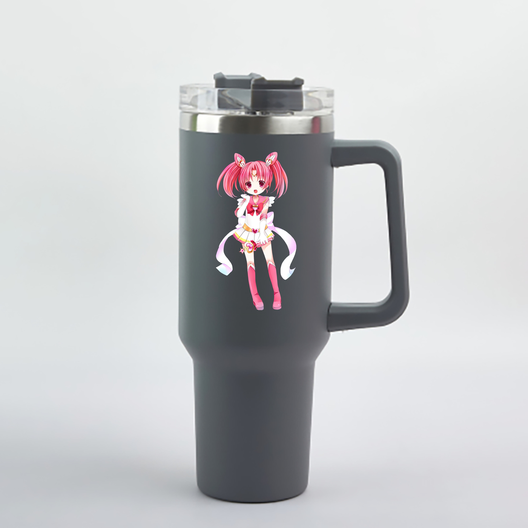 （画像用） 美少女戦士セーラームーン ちびうさ Sailor Moon Chibiusa Tsukino Usagi Small Lady Serenity 1200mL車用タンブラー - クリスタルステッカー（プラスチックストロー付き）