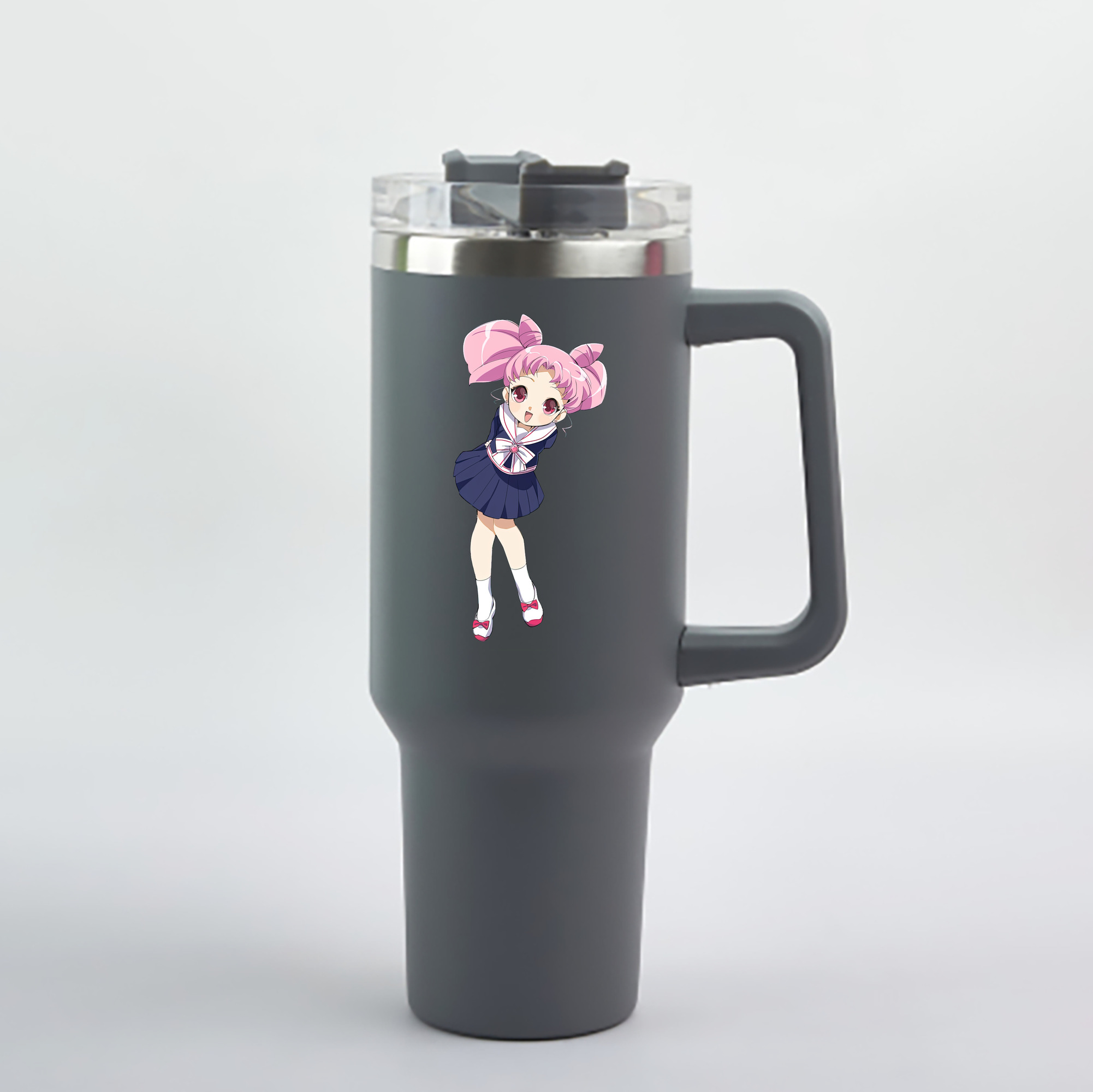 （画像用） 美少女戦士セーラームーン ちびうさ Sailor Moon Chibiusa Tsukino Usagi Small Lady Serenity 1200mL車用タンブラー - クリスタルステッカー（プラスチックストロー付き）