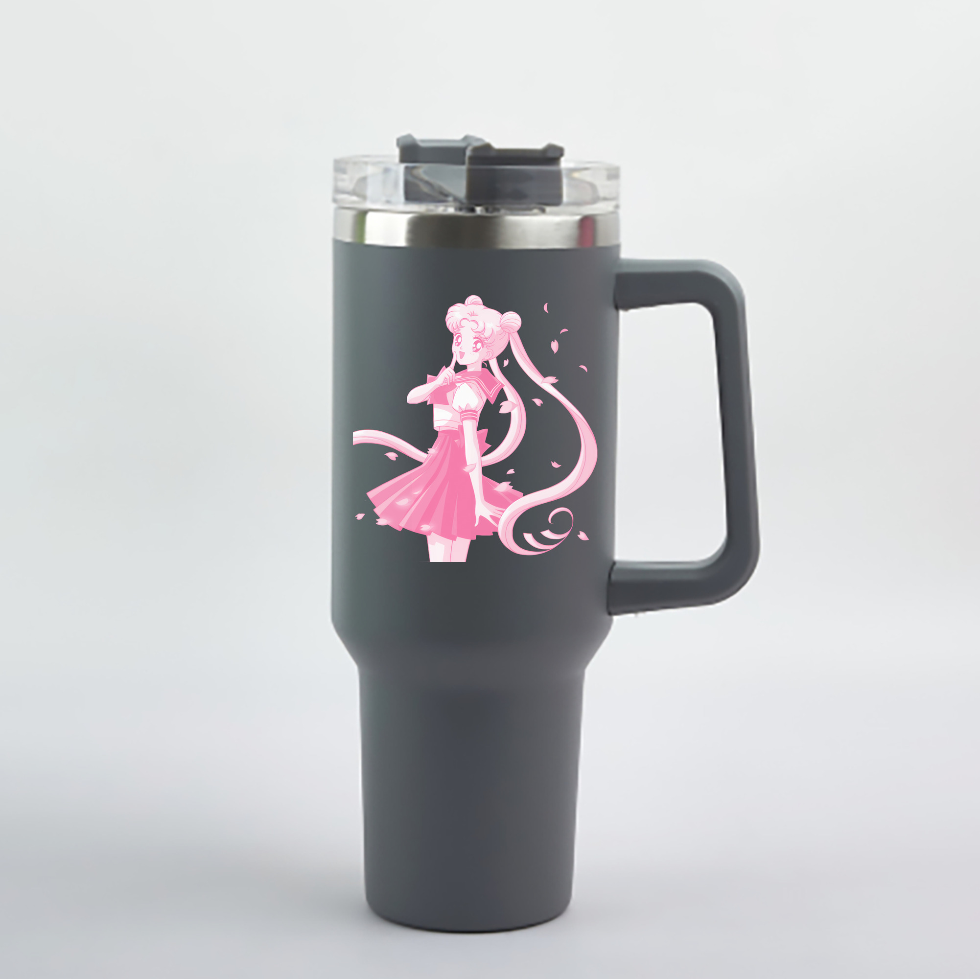 （画像用） 美少女戦士セーラームーン 愛野 美奈子 あいの みなこ Sailor Moon Aino Minako 1200mL車用タンブラー - クリスタルステッカー（プラスチックストロー付き）