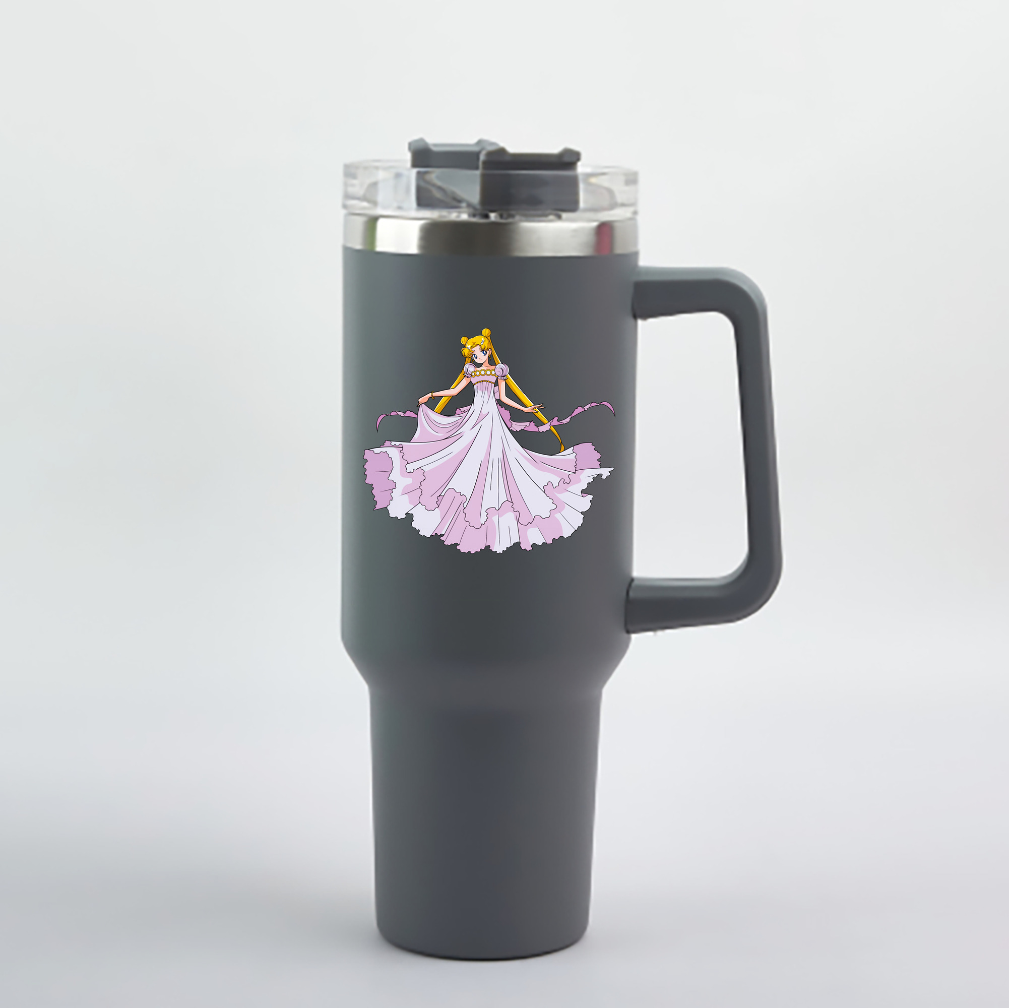 （画像用） 美少女戦士セーラームーン 愛野 美奈子 あいの みなこ Sailor Moon Aino Minako 1200mL車用タンブラー - クリスタルステッカー（プラスチックストロー付き）