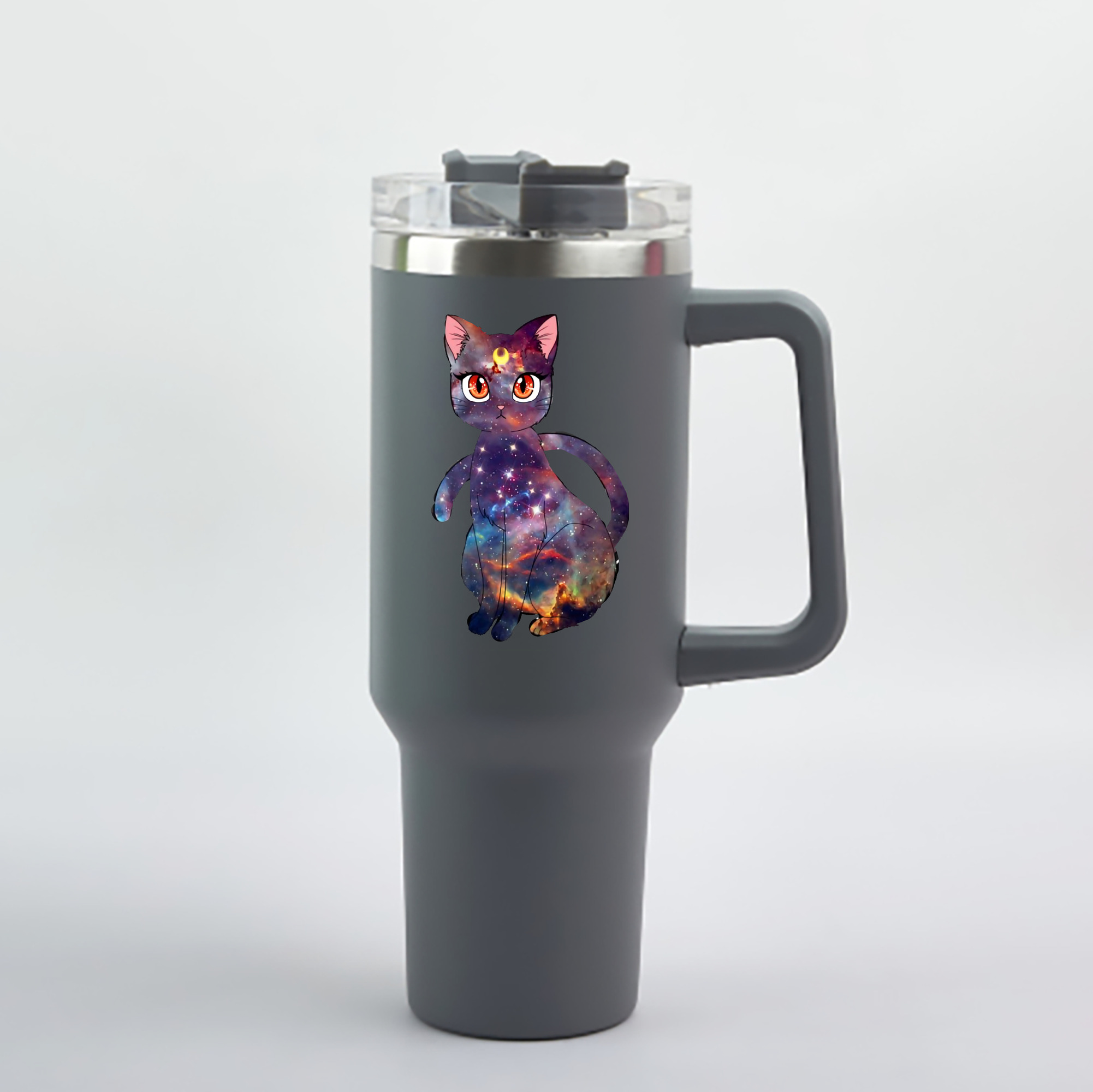 （画像用） 美少女戦士セーラームーン Sailor Moon 1200mL車用タンブラー - クリスタルステッカー（プラスチックストロー付き）