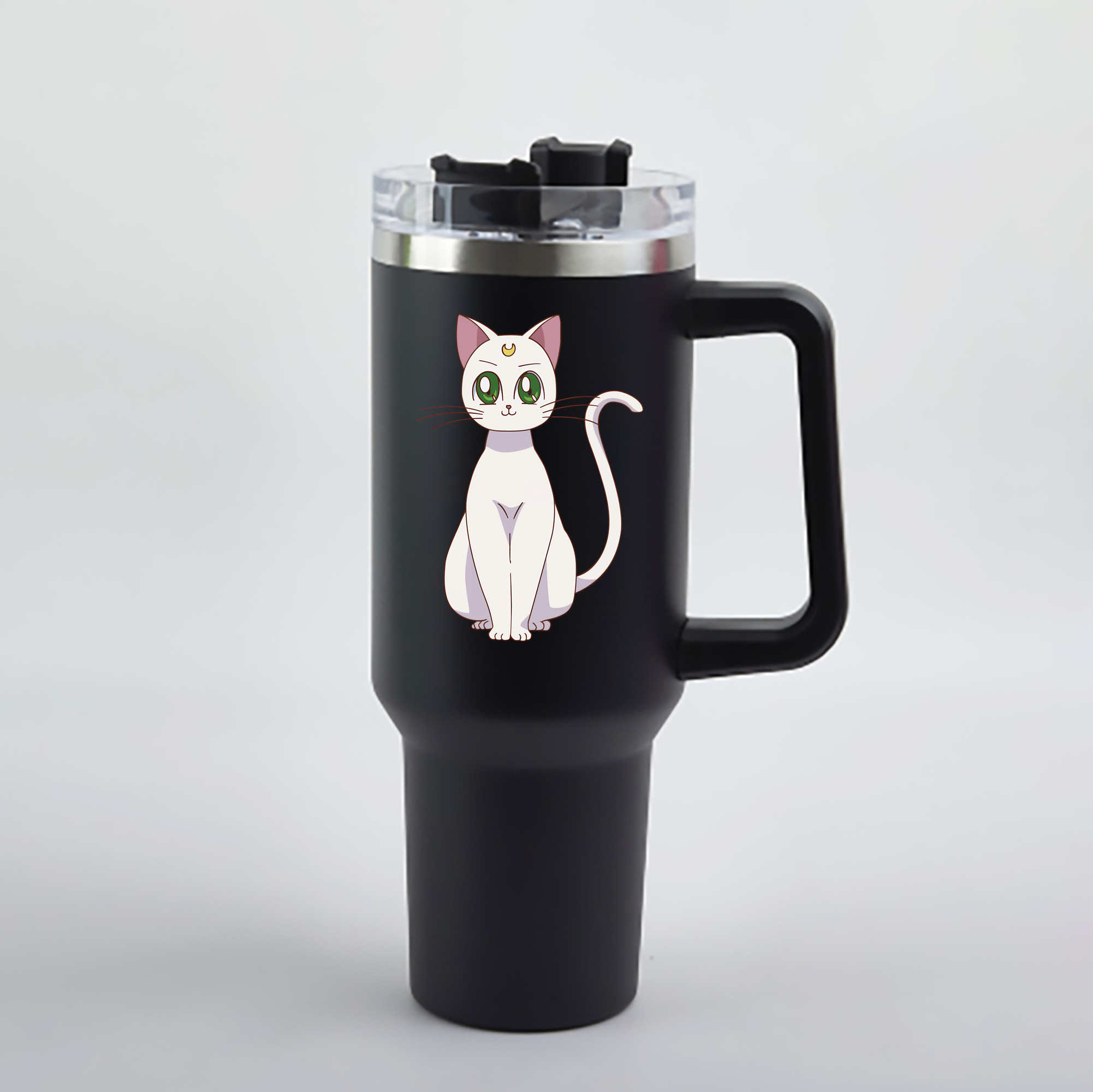 （画像用） 美少女戦士セーラームーン Sailor Moon 1200mL車用タンブラー - クリスタルステッカー（プラスチックストロー付き）