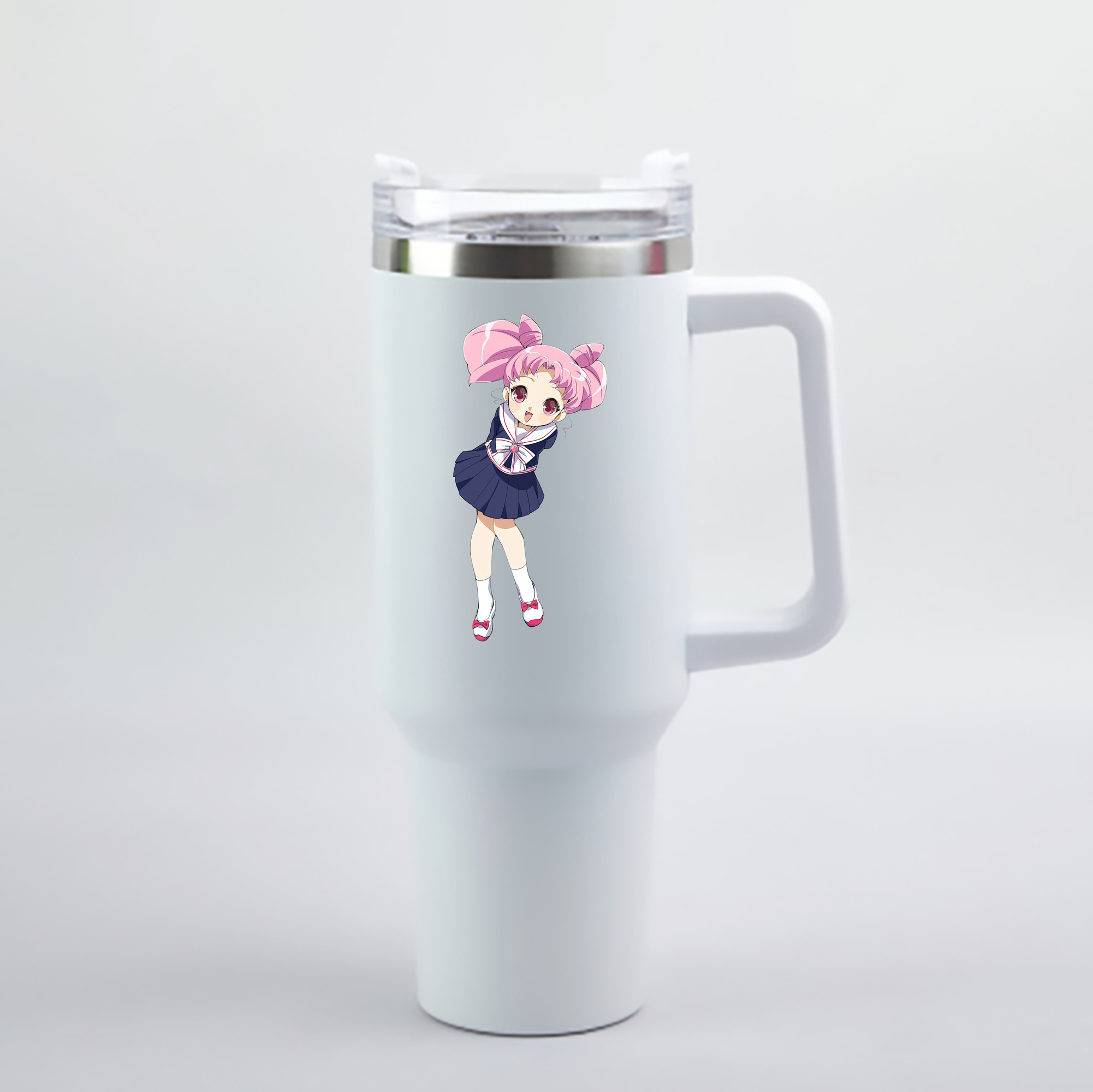 （画像用） 美少女戦士セーラームーン ちびうさ Sailor Moon Chibiusa Tsukino Usagi Small Lady Serenity 1200mL車用タンブラー - クリスタルステッカー（プラスチックストロー付き）