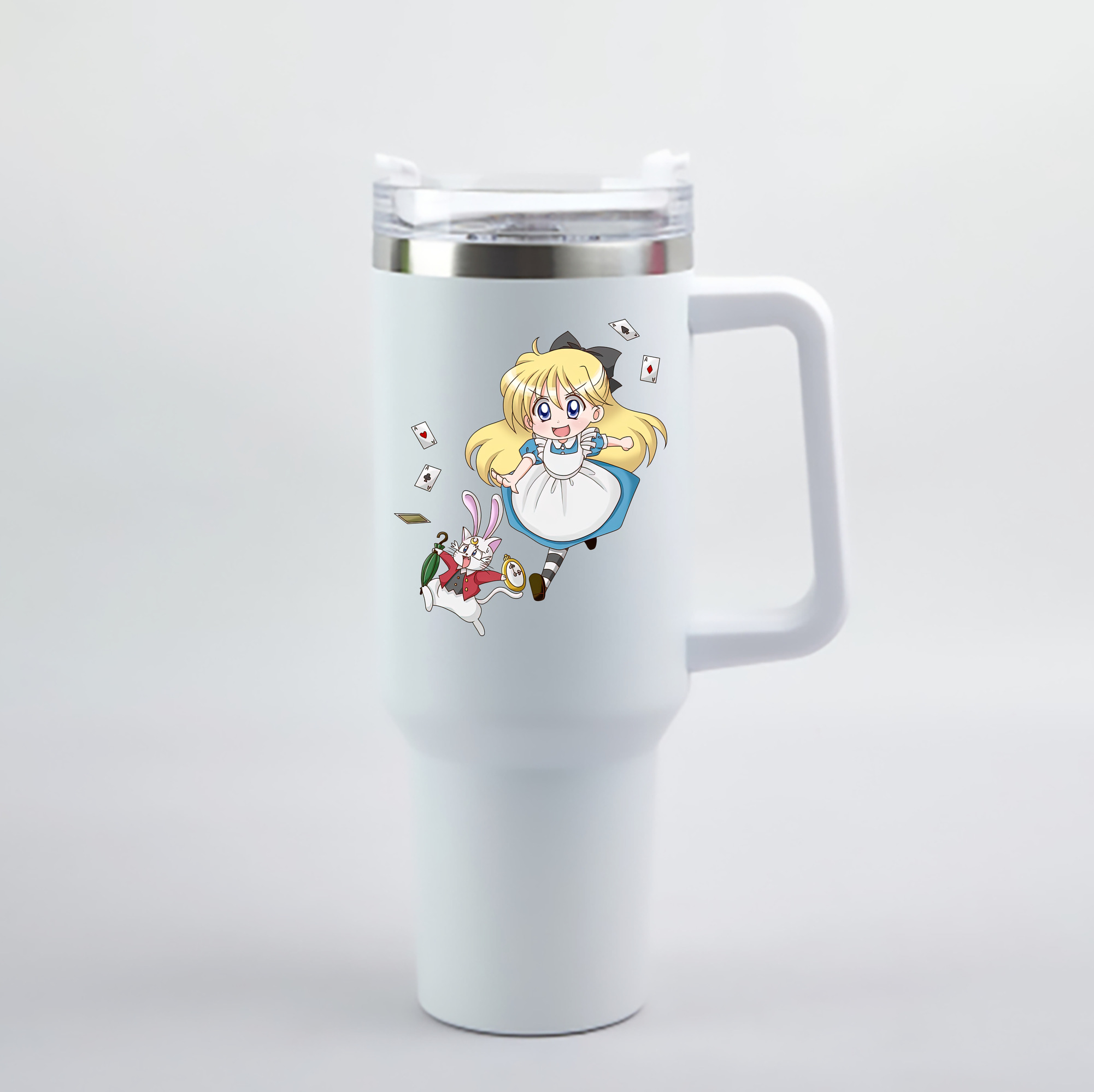 （画像用） 美少女戦士セーラームーン 愛野 美奈子 あいの みなこ Sailor Moon Aino Minako 1200mL車用タンブラー - クリスタルステッカー（プラスチックストロー付き）