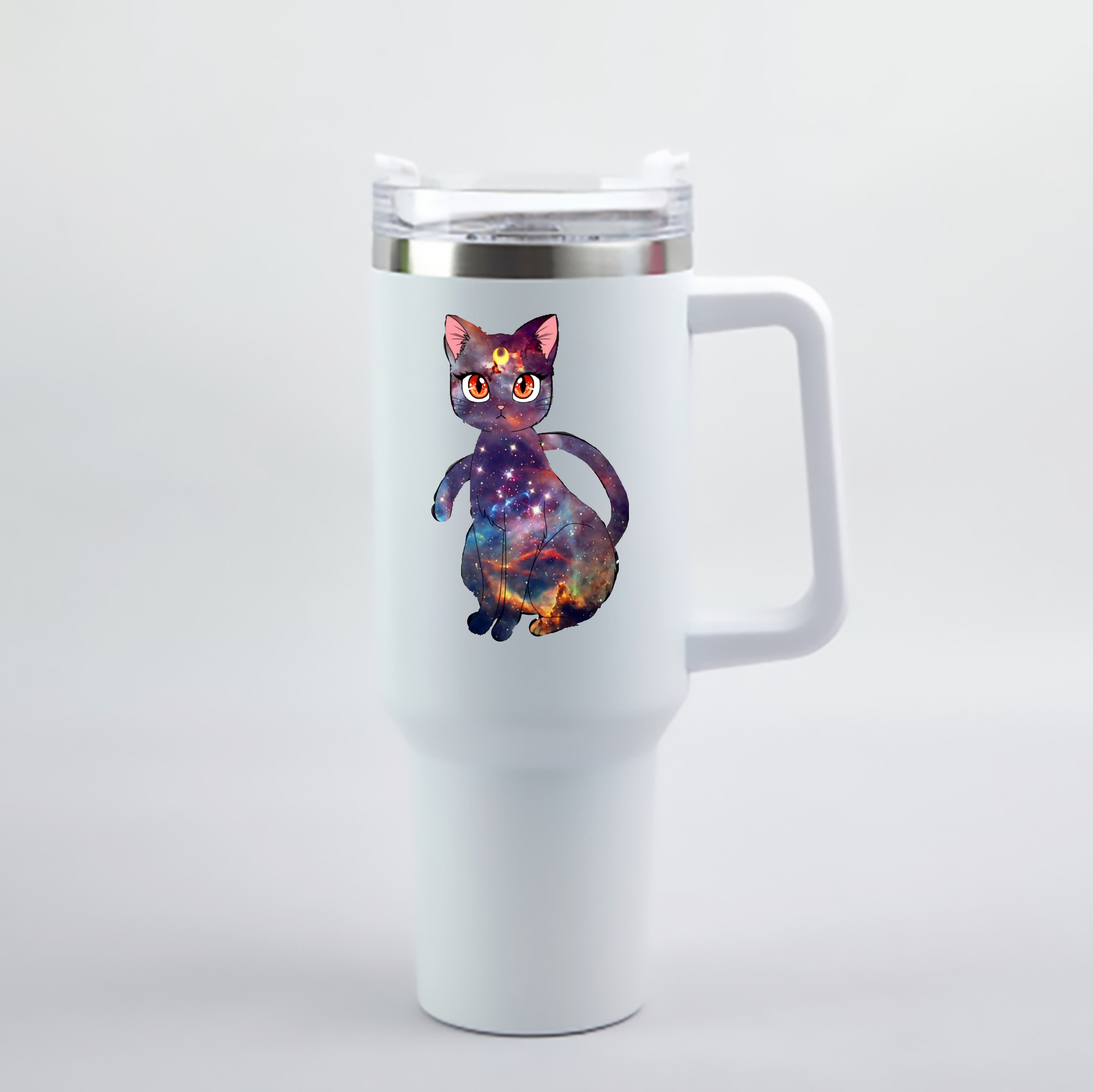（画像用） 美少女戦士セーラームーン Sailor Moon 1200mL車用タンブラー - クリスタルステッカー（プラスチックストロー付き）